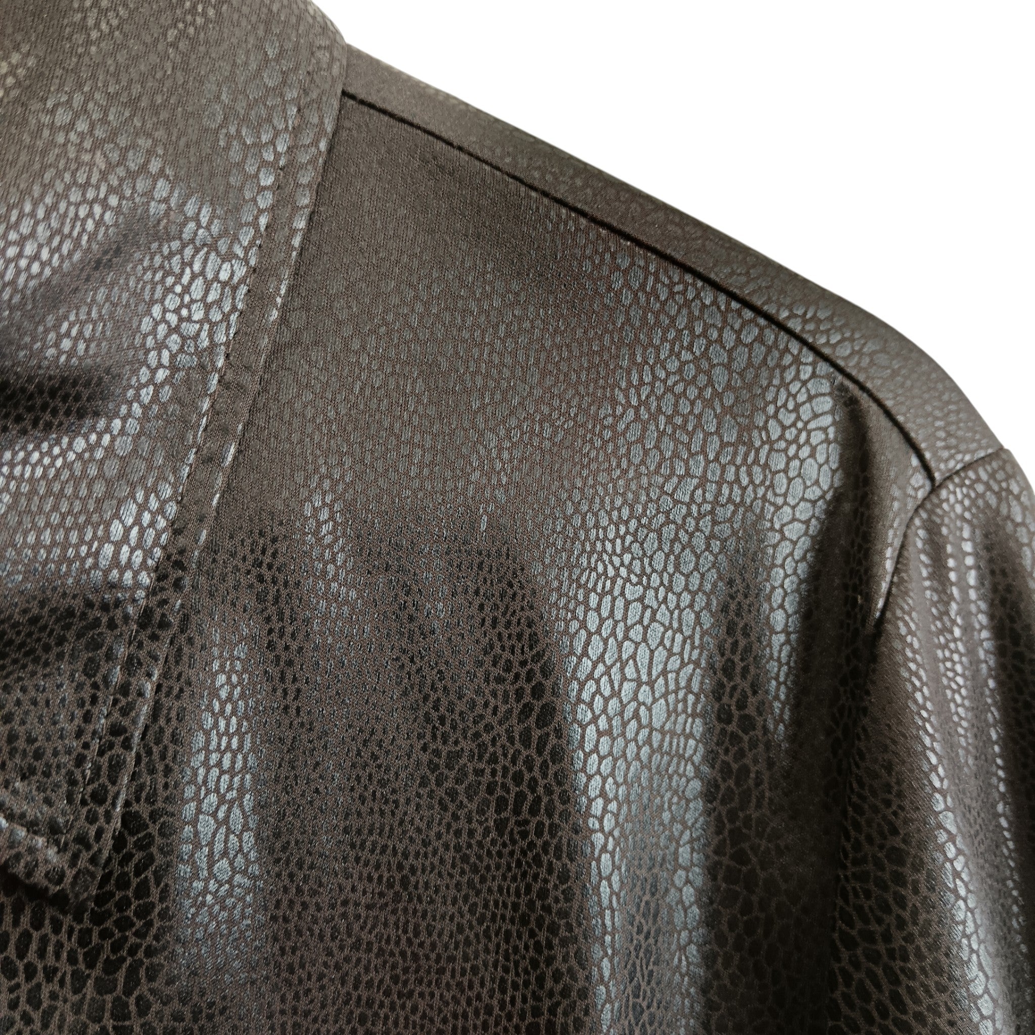 Close up image for Tru. CITY Dark Brown Animal Pattern  Zip Up Women's Top /Jacket  UK 14 - Womenswear | Pre-loved