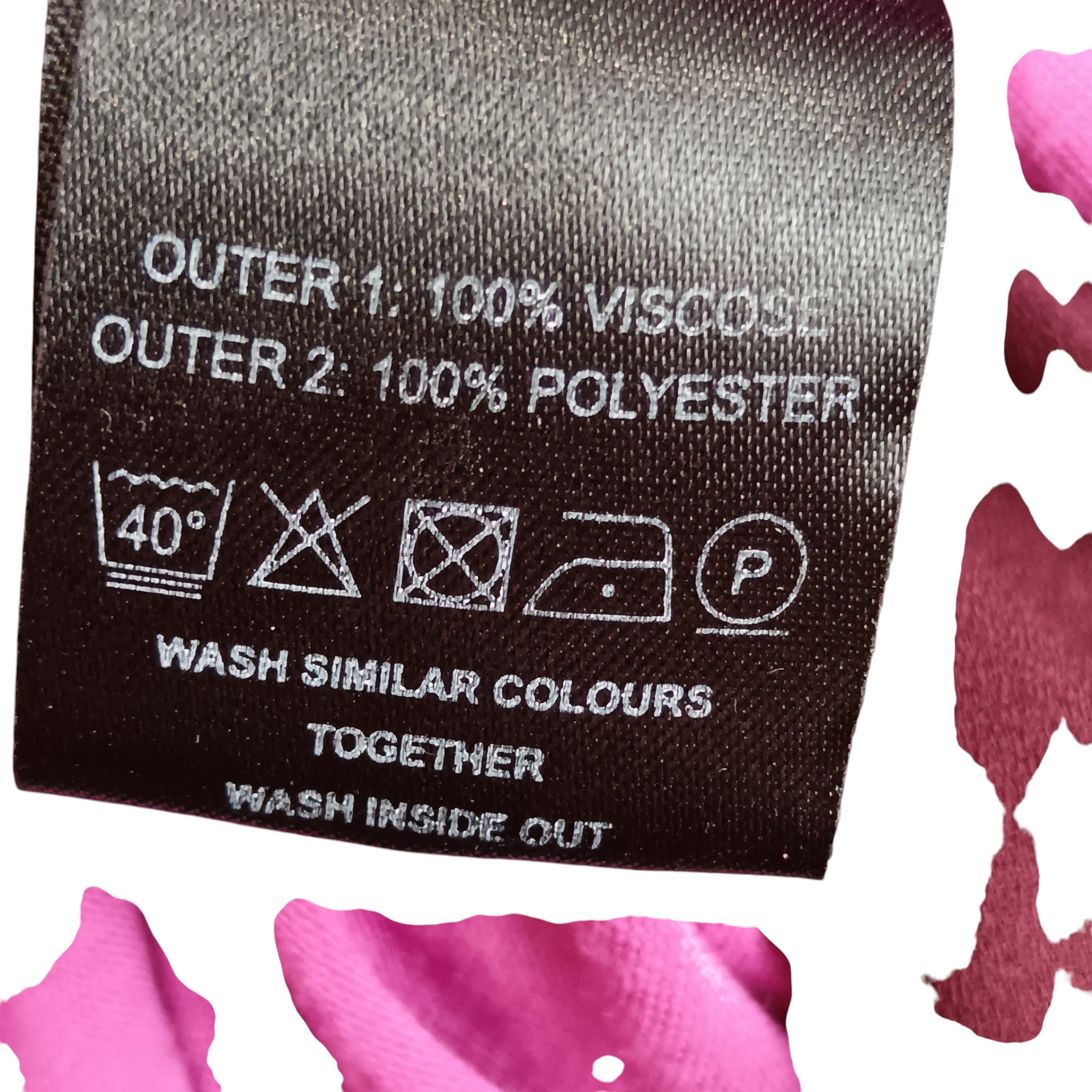 Wash label image for Biba Purple / Plum Ladies Sleeved Top UK 14 - Womenswear | Pre-loved