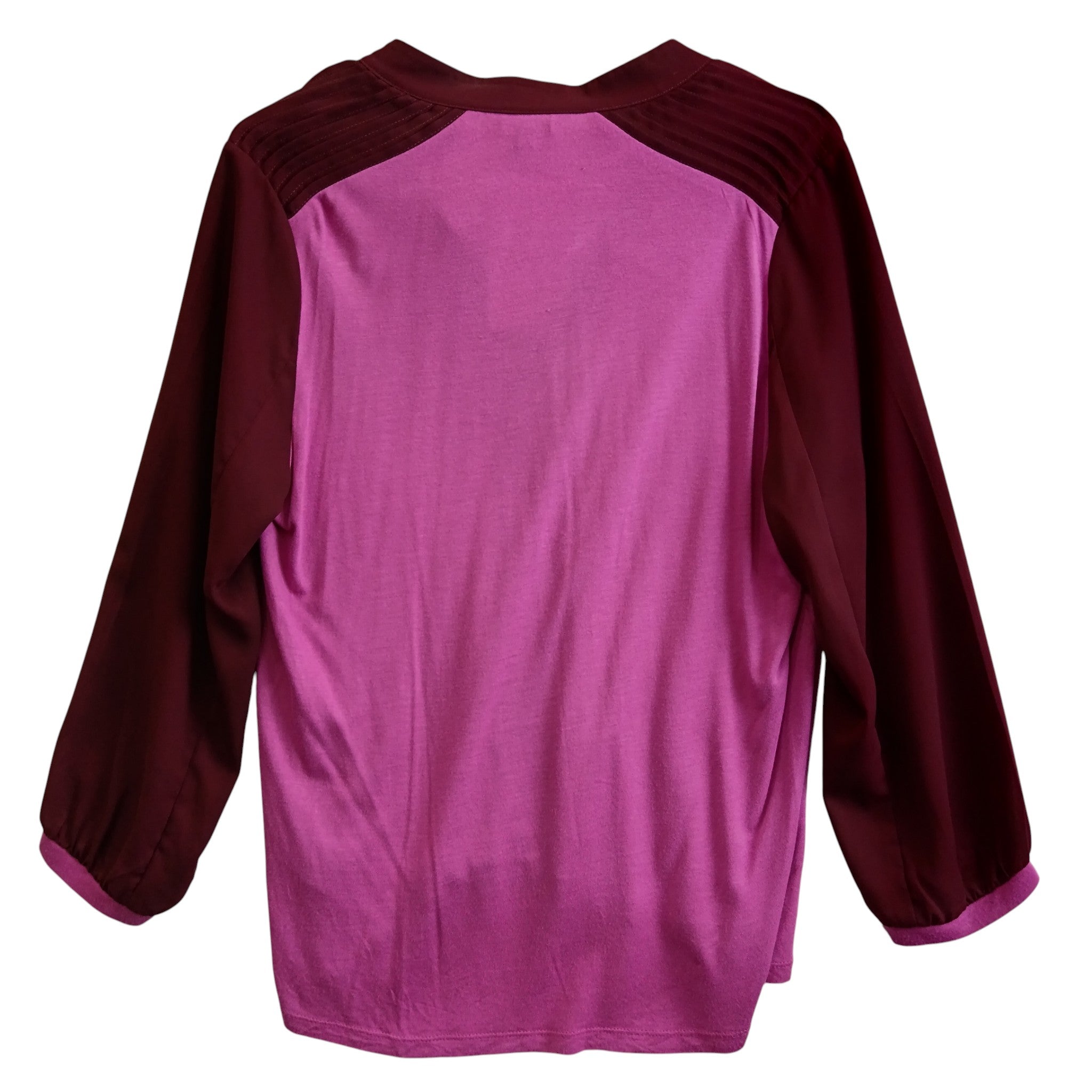Back image for Biba Purple / Plum Ladies Sleeved Top UK 14 - Womenswear | Pre-loved