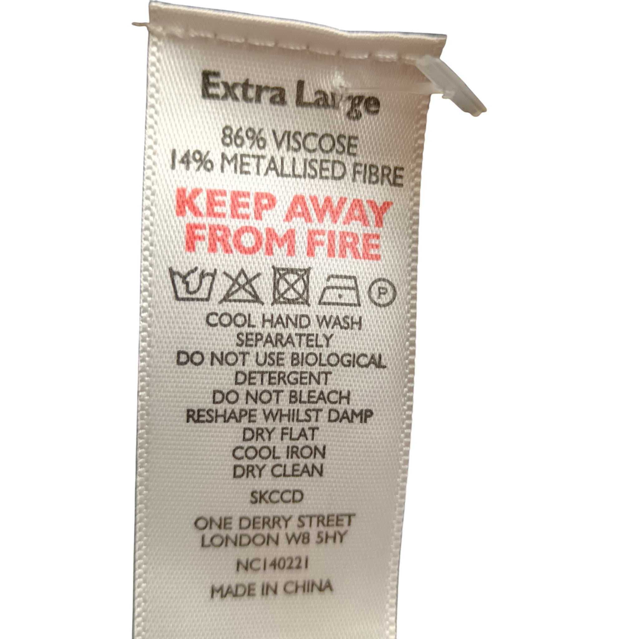 Wash label image for The White Company Ladies Silver Grey Cardigan UK X-Large -Tags On - Womenswear | Pre-loved