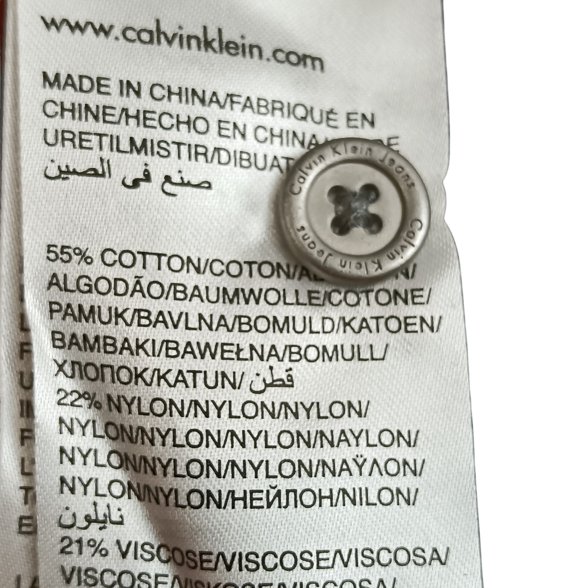 Wash label image for Calvin Klein Jeans Ladies Grey Cardigan UK Small - Womenswear | Pre-loved