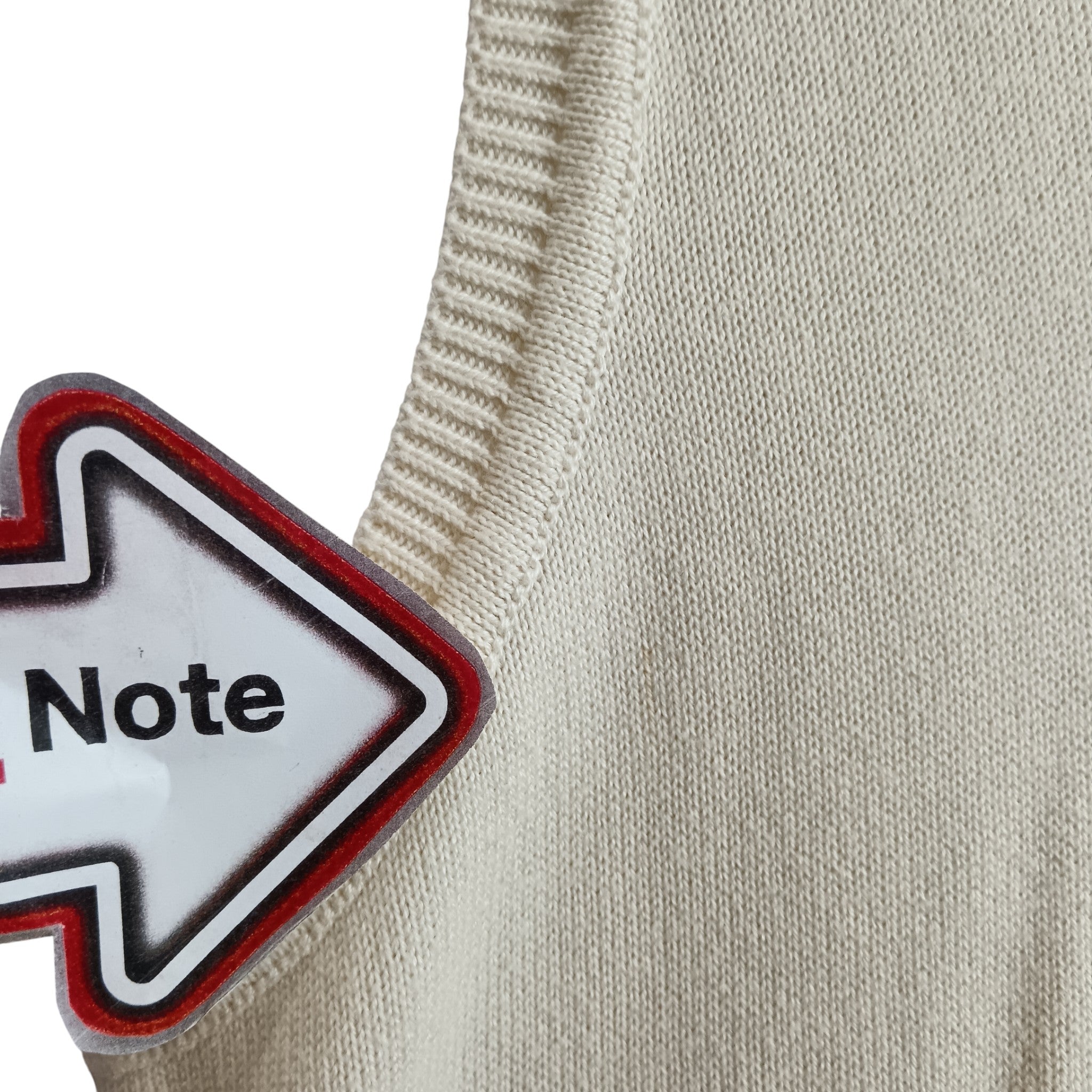 Condition/close up image for Vintage K-Sport V-neck Knitted Cream Waistcoat UK X-Large - Womenswear | Pre-loved