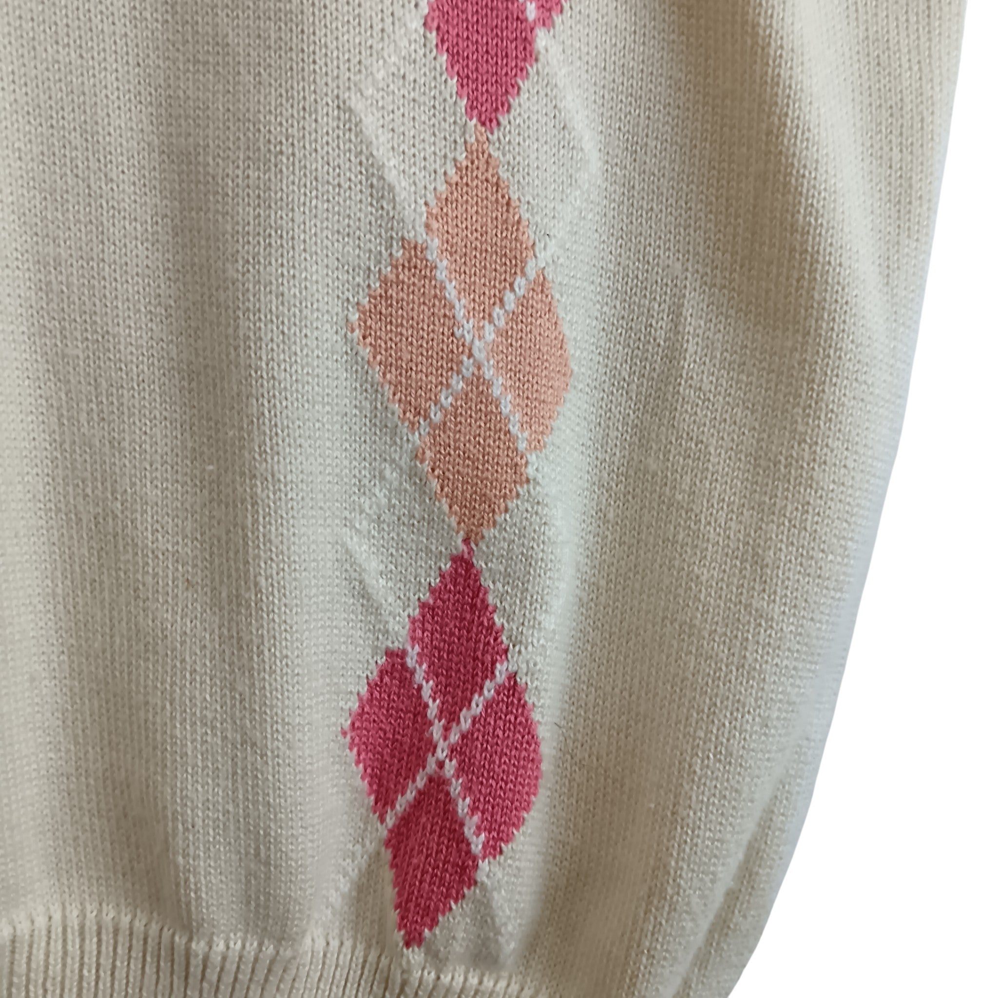 Close up image for Vintage K-Sport V-neck Knitted Cream Waistcoat UK X-Large - Womenswear | Pre-loved
