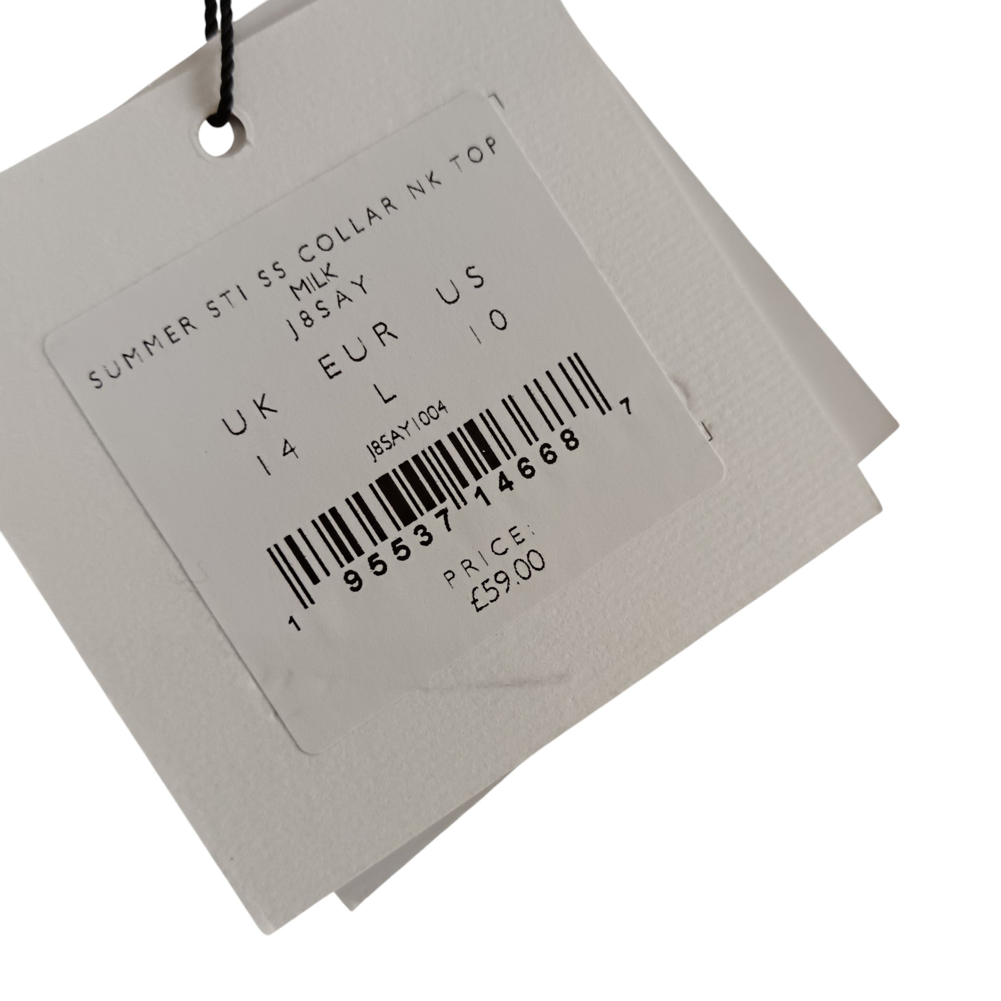 Product info  main label image for Great Plains Ladies Knitted White Top Collared UK Large -Tags On - Womenswear | Pre-loved