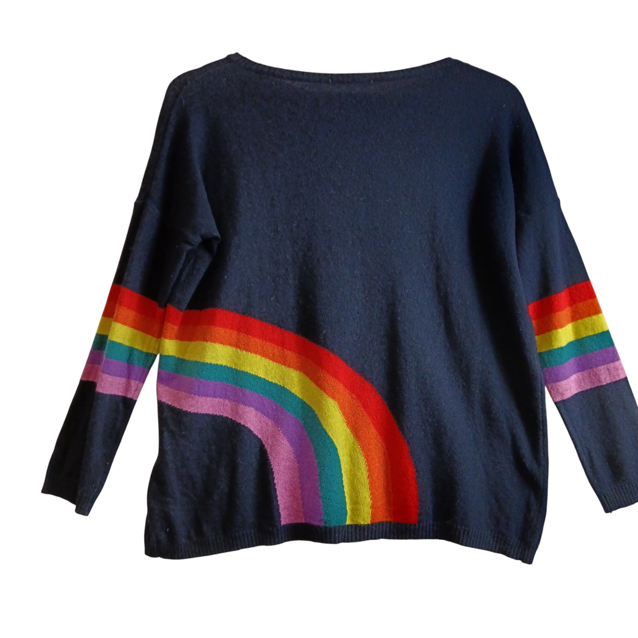 Back image for Miss Sugar Cashmere - Merino Wool Navy Blue Ladies Jumper UK X-Large - Womenswear | Pre-loved