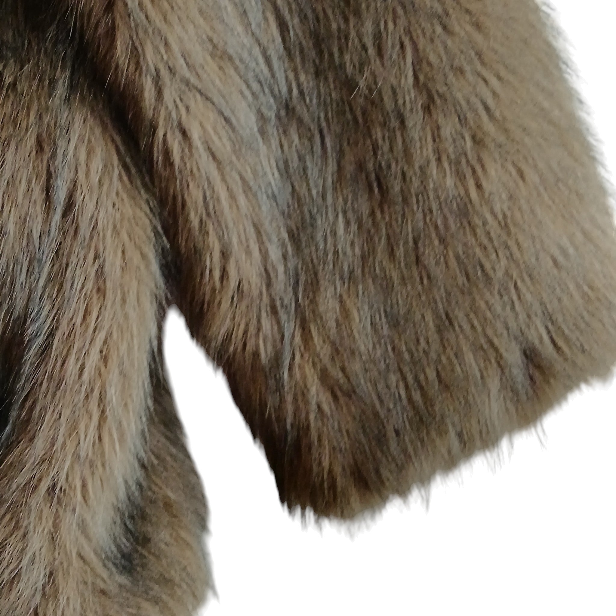 Close up image for Neo Mint Faux Fur Dark Brown Ladies Coat UK 12-14 - Womenswear | Pre-loved