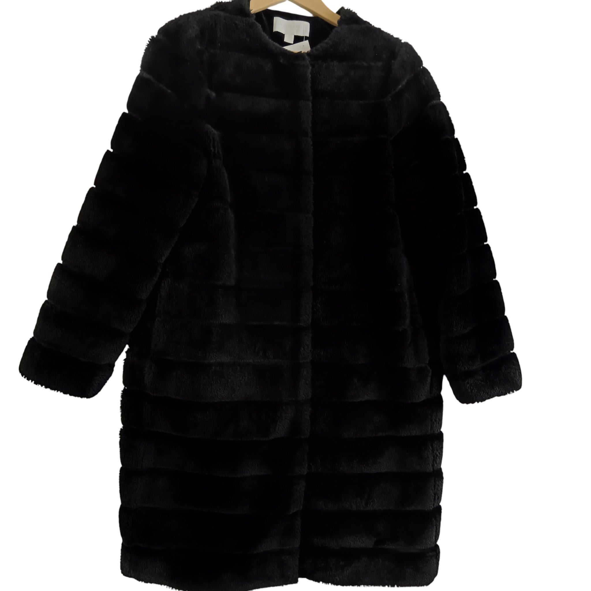 Front image for White Label The White Company Ladies Mid Length Black Coat UK Small - Womenswear | Pre-loved