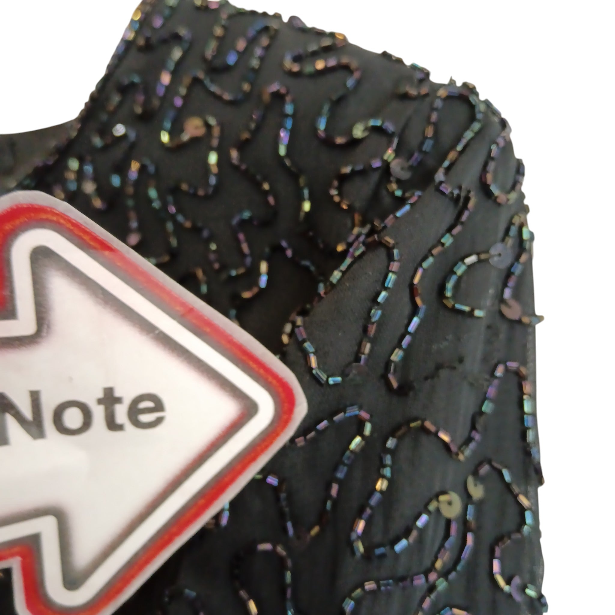 Condition/ close up image for Classic Night St. Bernard Black Sequined Ladies Jacket UK 12 - Womenswear | Pre-loved