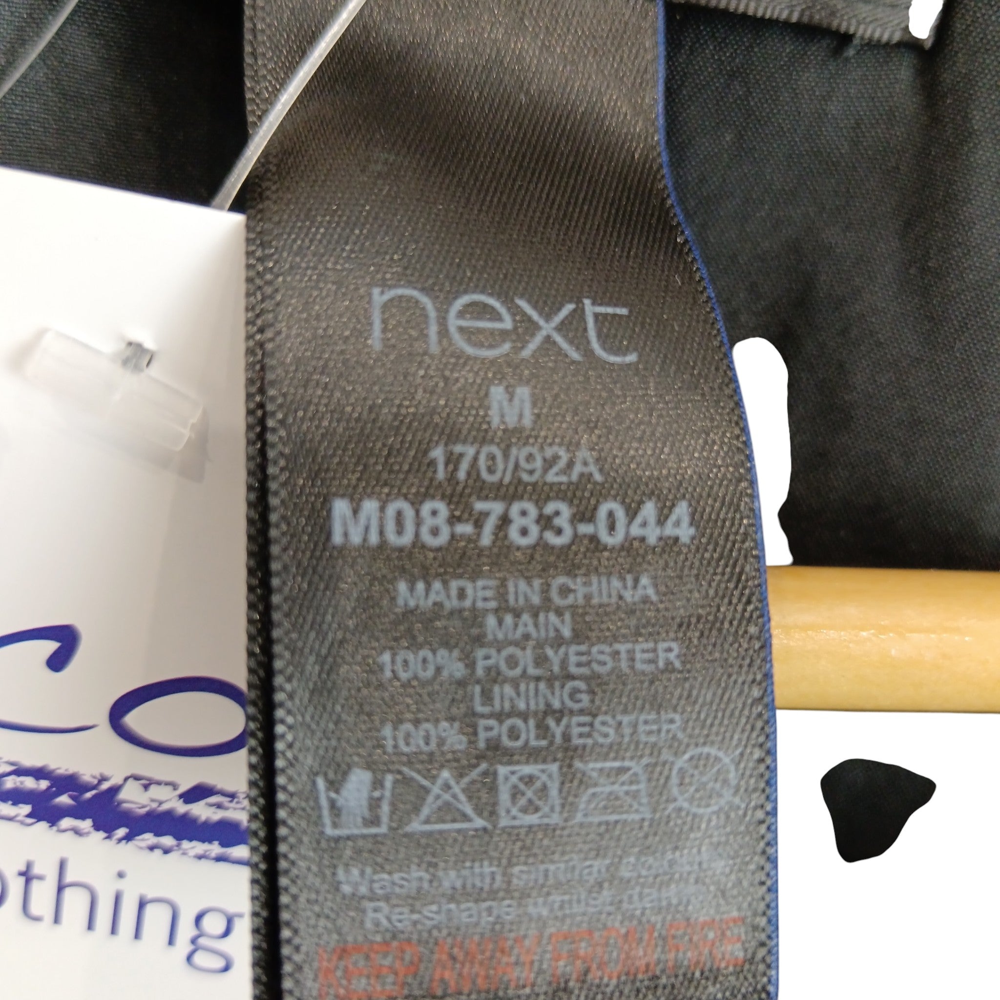 Wash label image for NEXT Black Sequined Ladies Jacket UK Medium Tags On  - Womenswear | Pre-loved