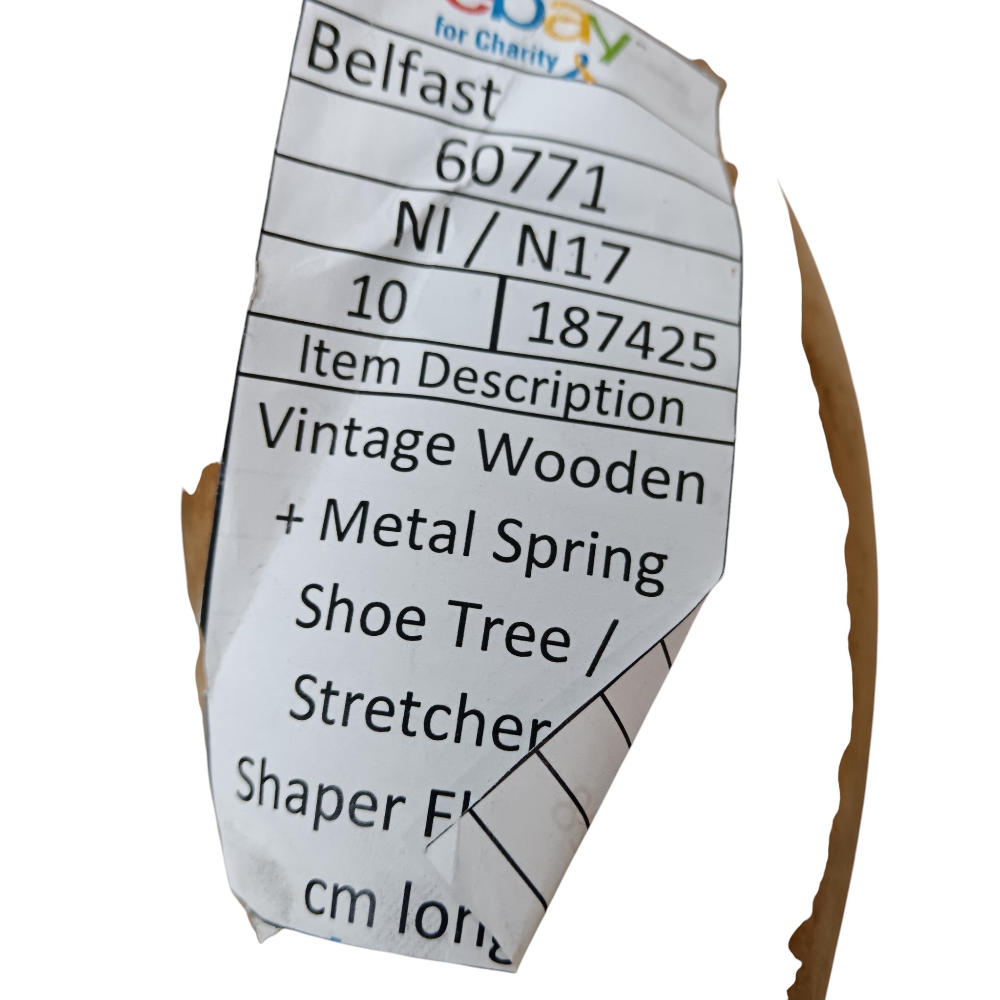 Label image for Antique Vintage Wooden Shoe Trees With Metal Spring Size M  28cm Long  | Pre-loved