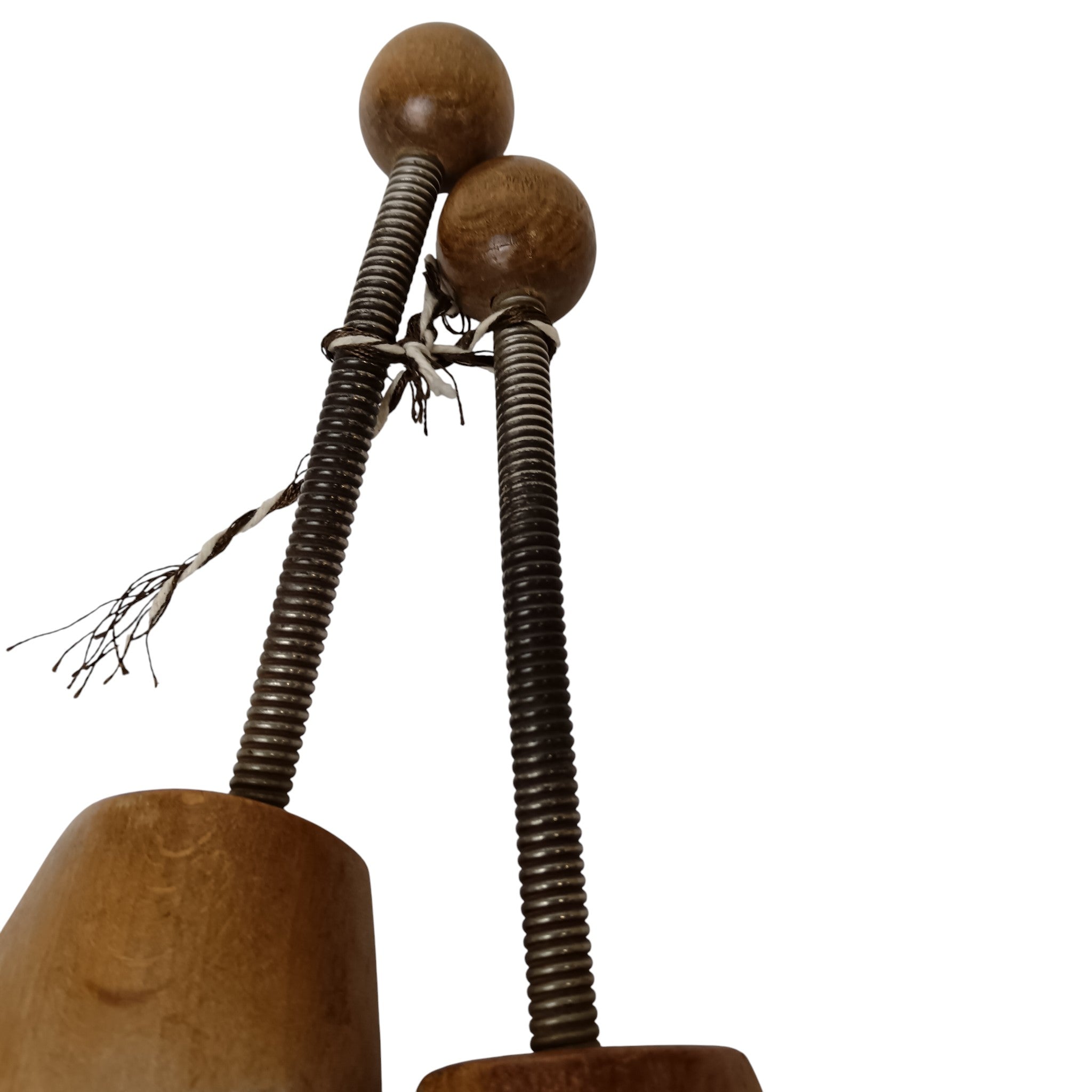 Close up image for  Antique Vintage Wooden Shoe Trees With Metal Spring Size M  28cm Long  | Pre-loved
