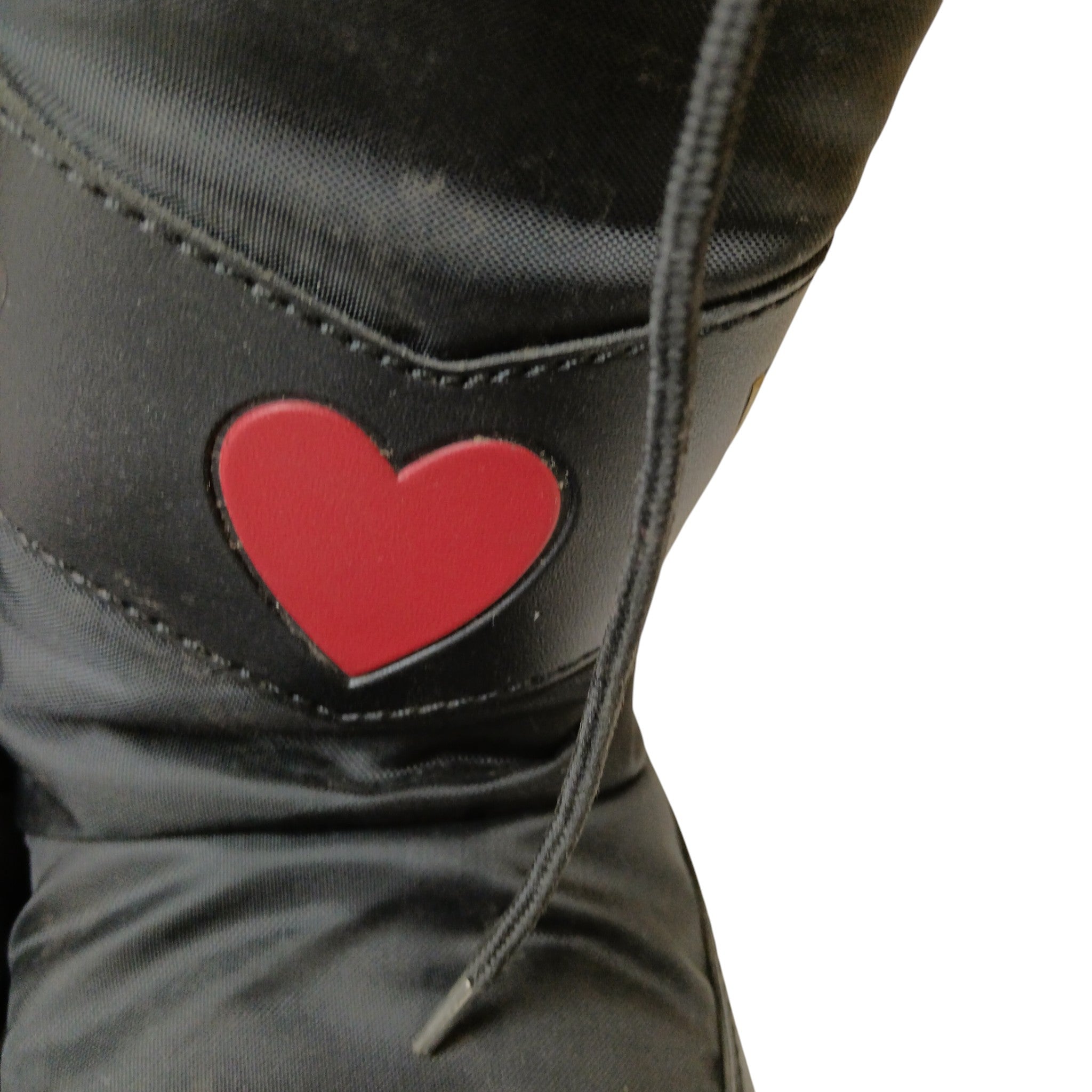 Close up image for Love Moschino Black Snow Boots Front Heart Women's UK 4-5  Womenswear | Pre-loved