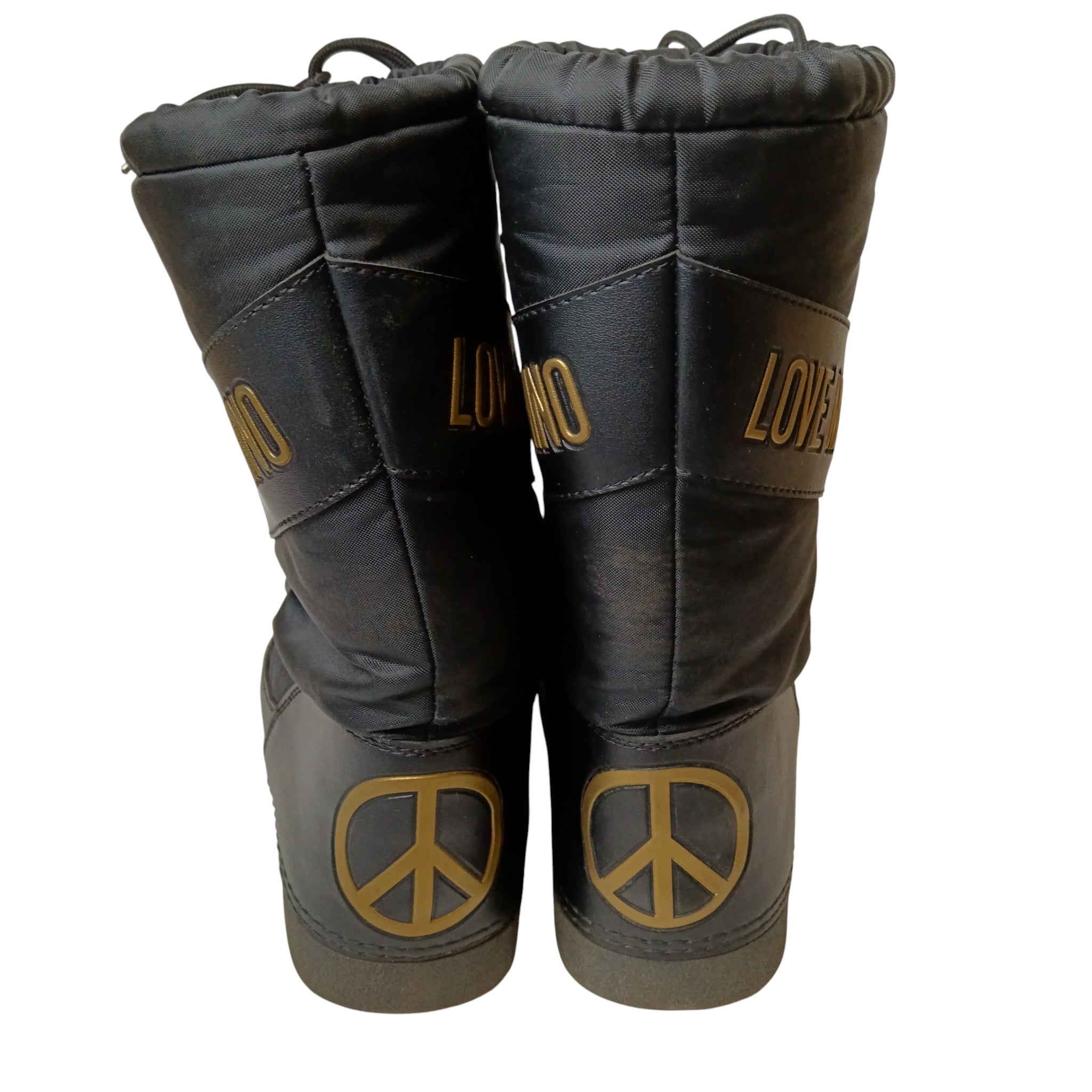 Back image for Love Moschino Black Snow Boots Front Heart Women's UK 4-5  Womenswear | Pre-loved