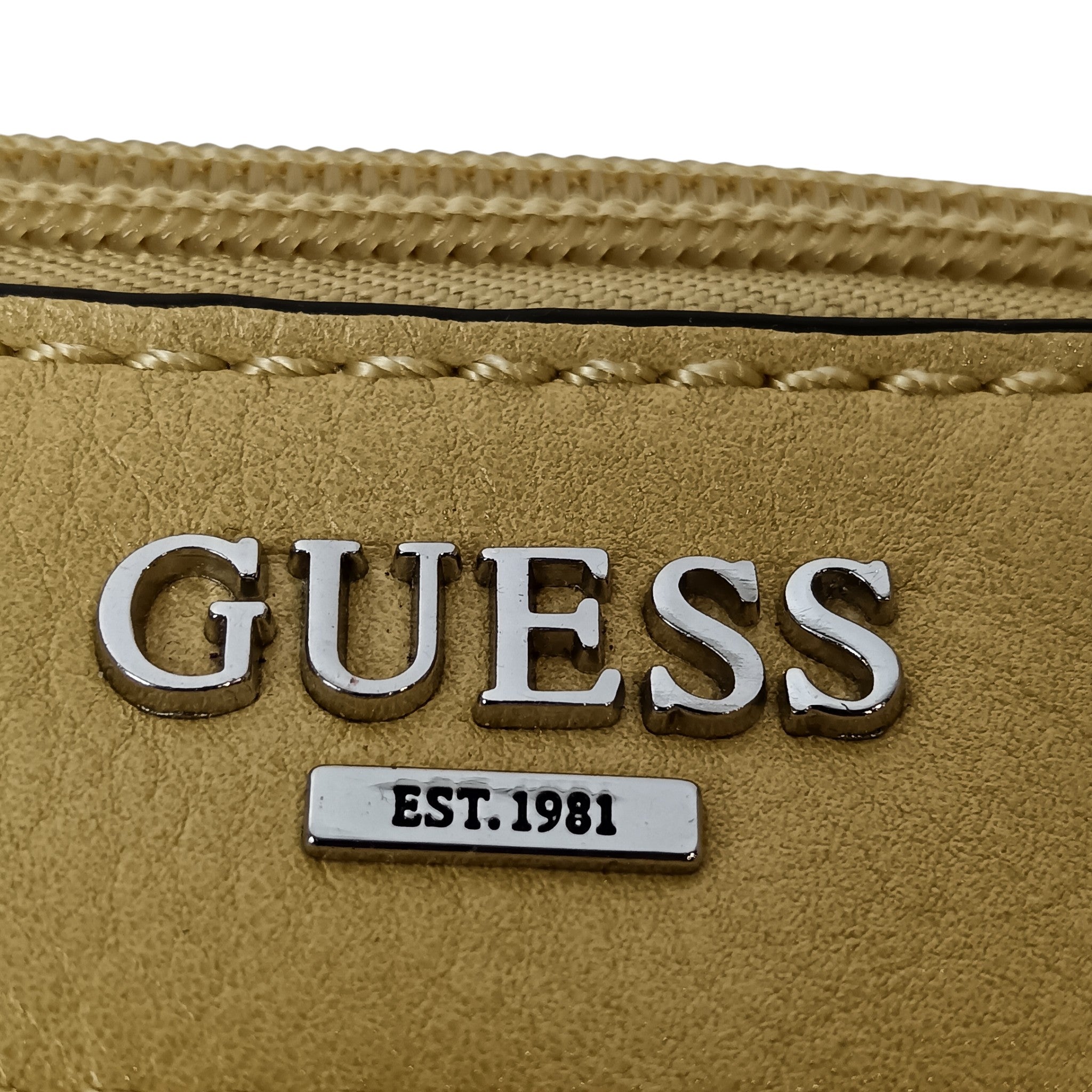 Close up image for Vintage GUESS Yellow Studded  Ladies Clutch Bag- Womenswear | Pre-loved