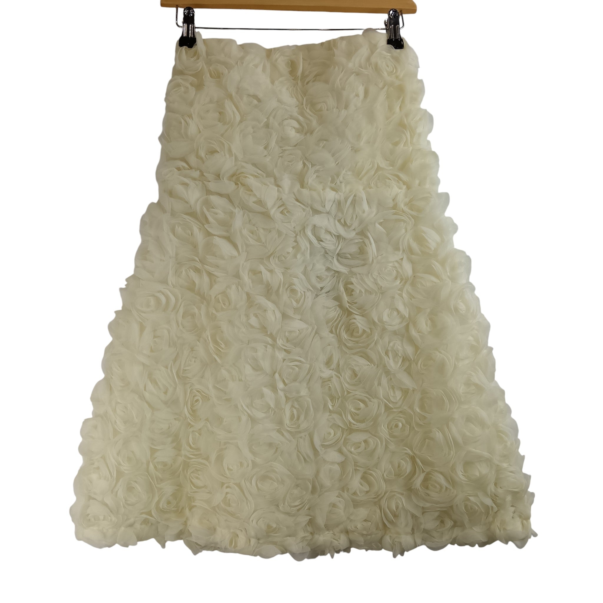 Front image for New Look Gold 3D Floral Short  Cream Dress Strapless UK 10 - Tags On - Womenswear | Pre-loved