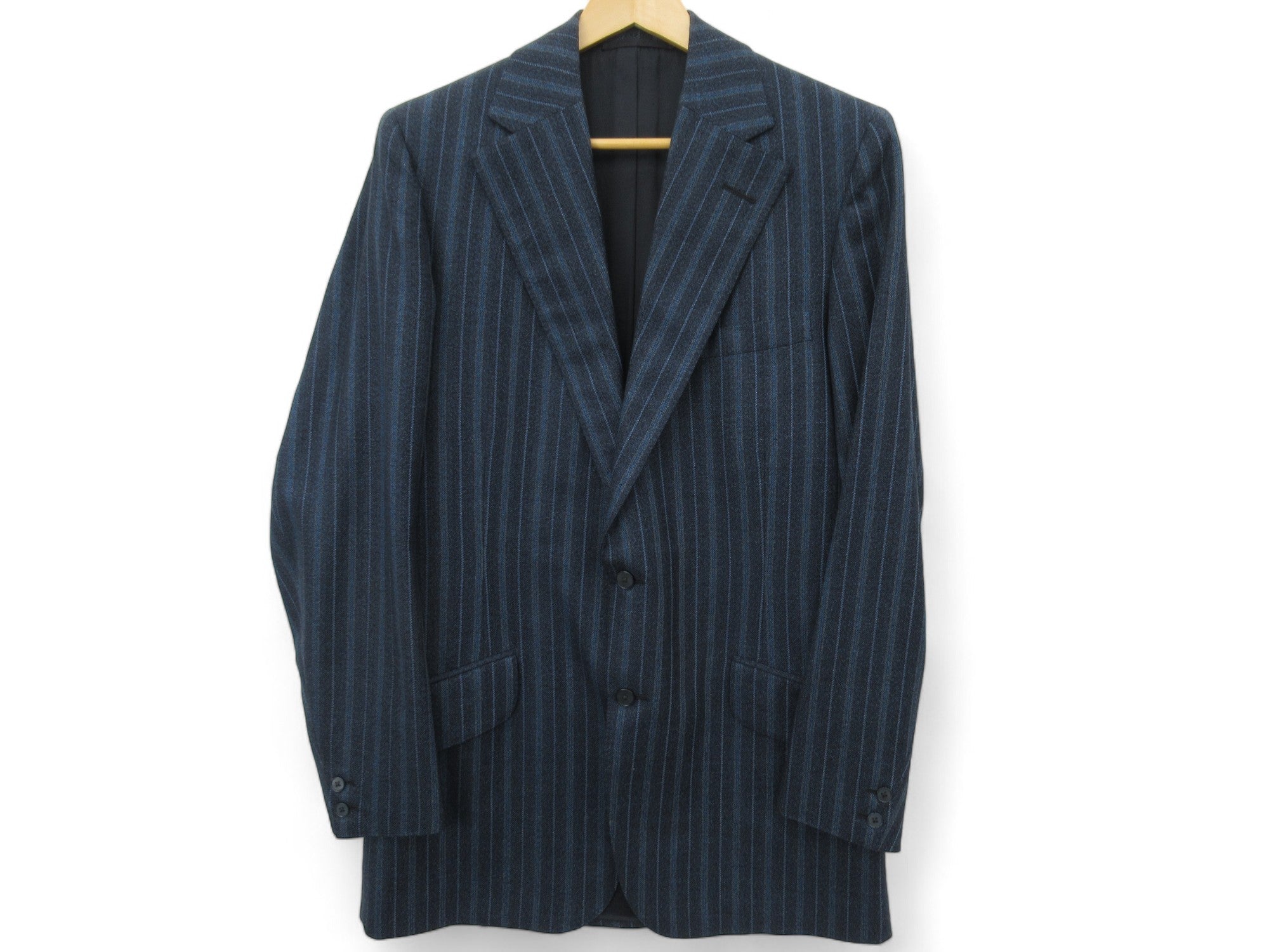 Jacket image for Barry Kratky 40 Blue Pinstripe 2 Piece Suit Menswear | Preloved 