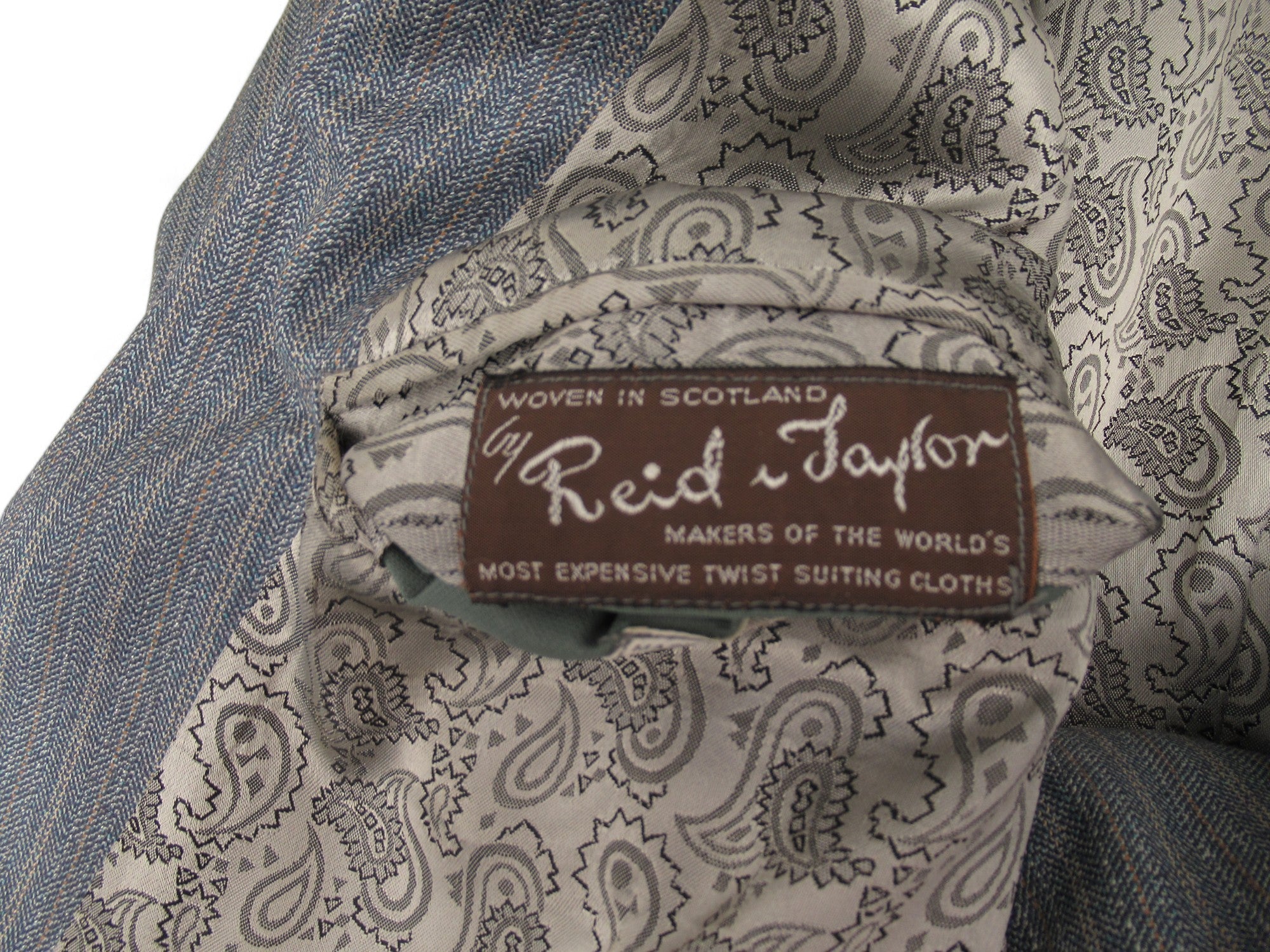 Label image for Reid & Taylor 40 Blue Grey 2 Piece Vintage Suit Menswear | Preloved 