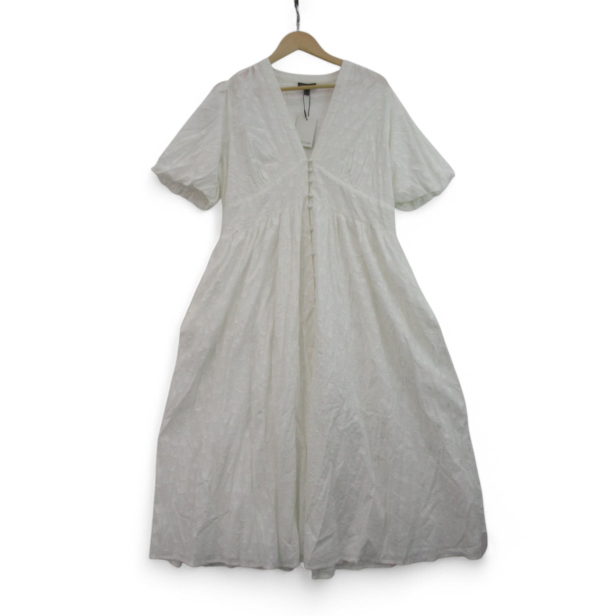 front image for Nobodys Child Midi Dress UK 16 White Womenswear | Preloved