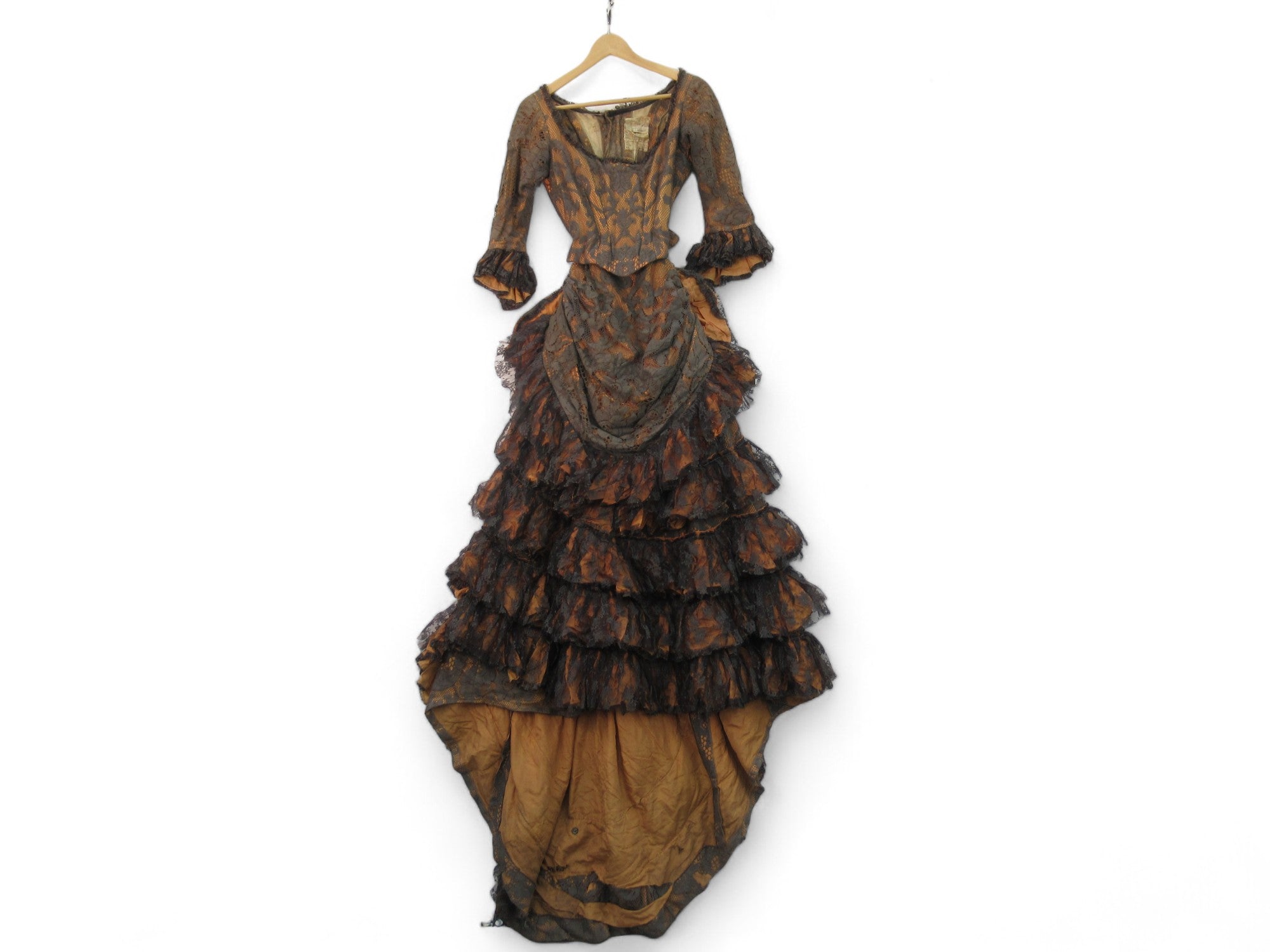 Front image for Sadlers Wells Vintage Small Brown Opera Dress Womenswear | Preloved