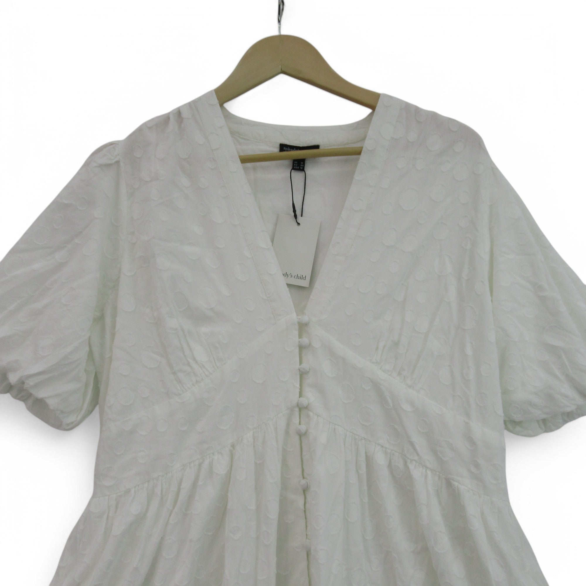 top image for Nobodys Child Midi Dress UK 16 White Womenswear | Preloved