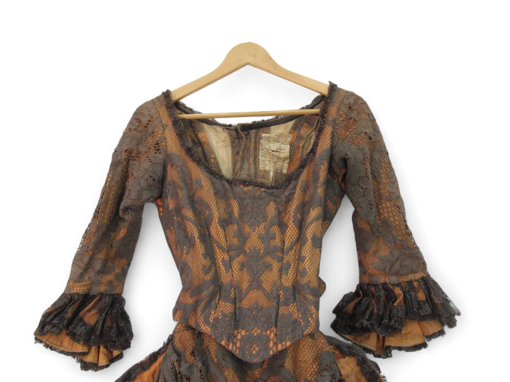 Top image for Sadlers Wells Vintage Small Brown Opera Dress Womenswear | Preloved