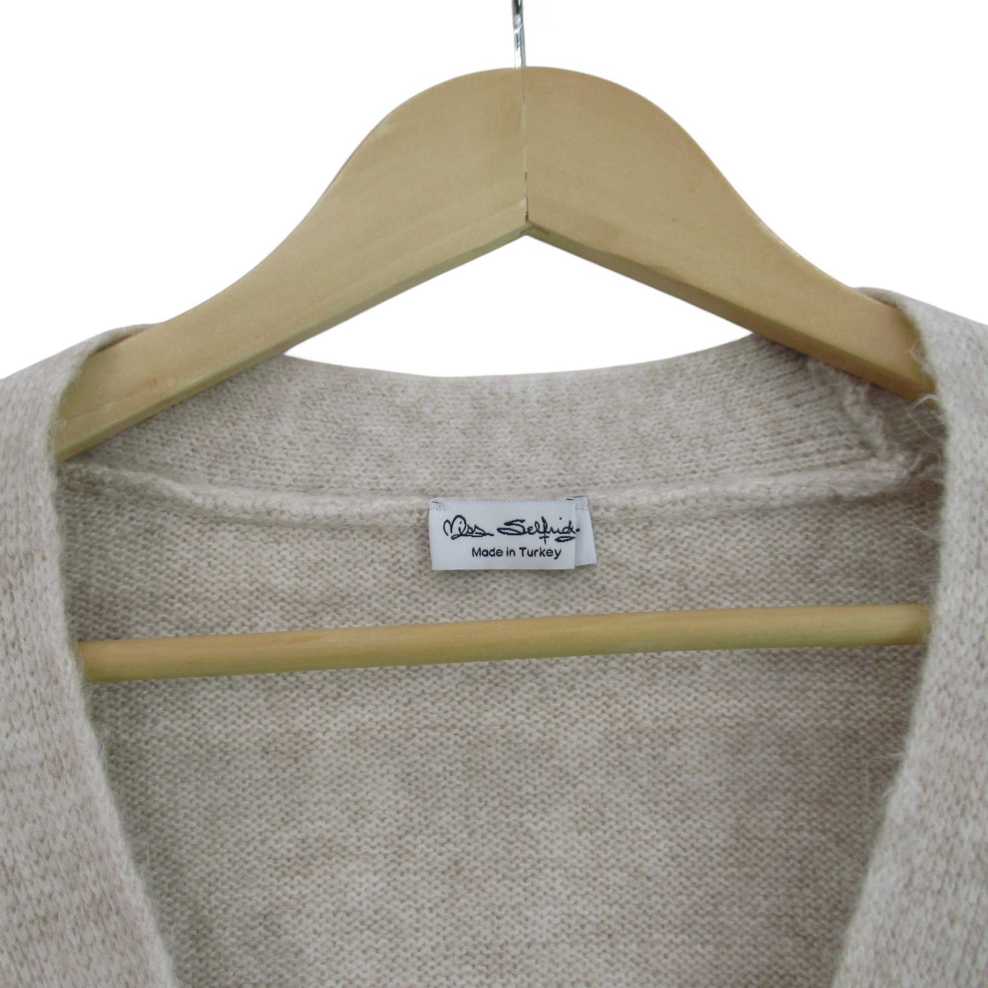 label image for Miss Selfridge Cardigan UK 12-14 Oatmeal Womenswear | Preloved