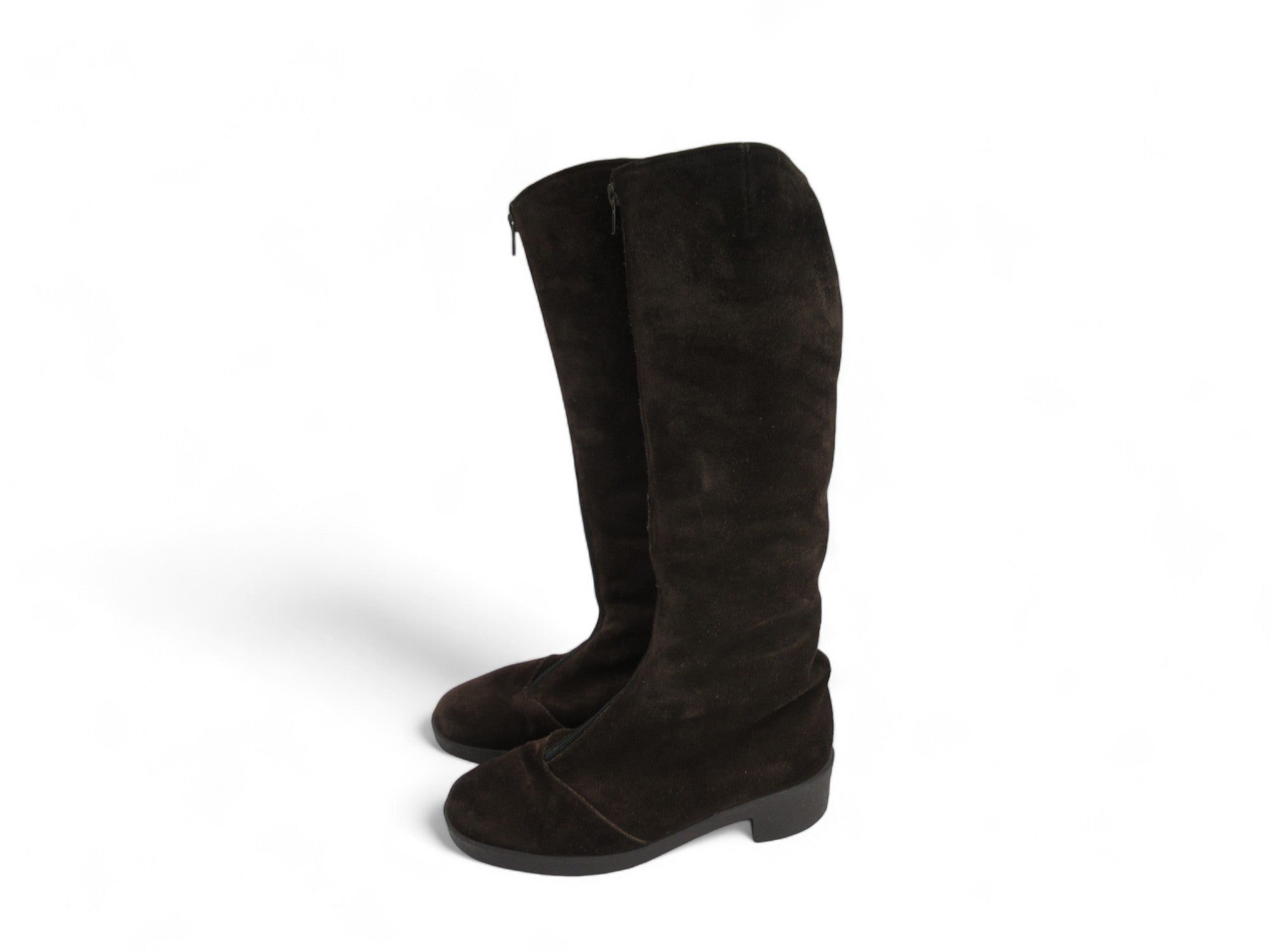 Side image for Morlands Tall Suede Boots UK 4 Brown Womenswear | Preloved 