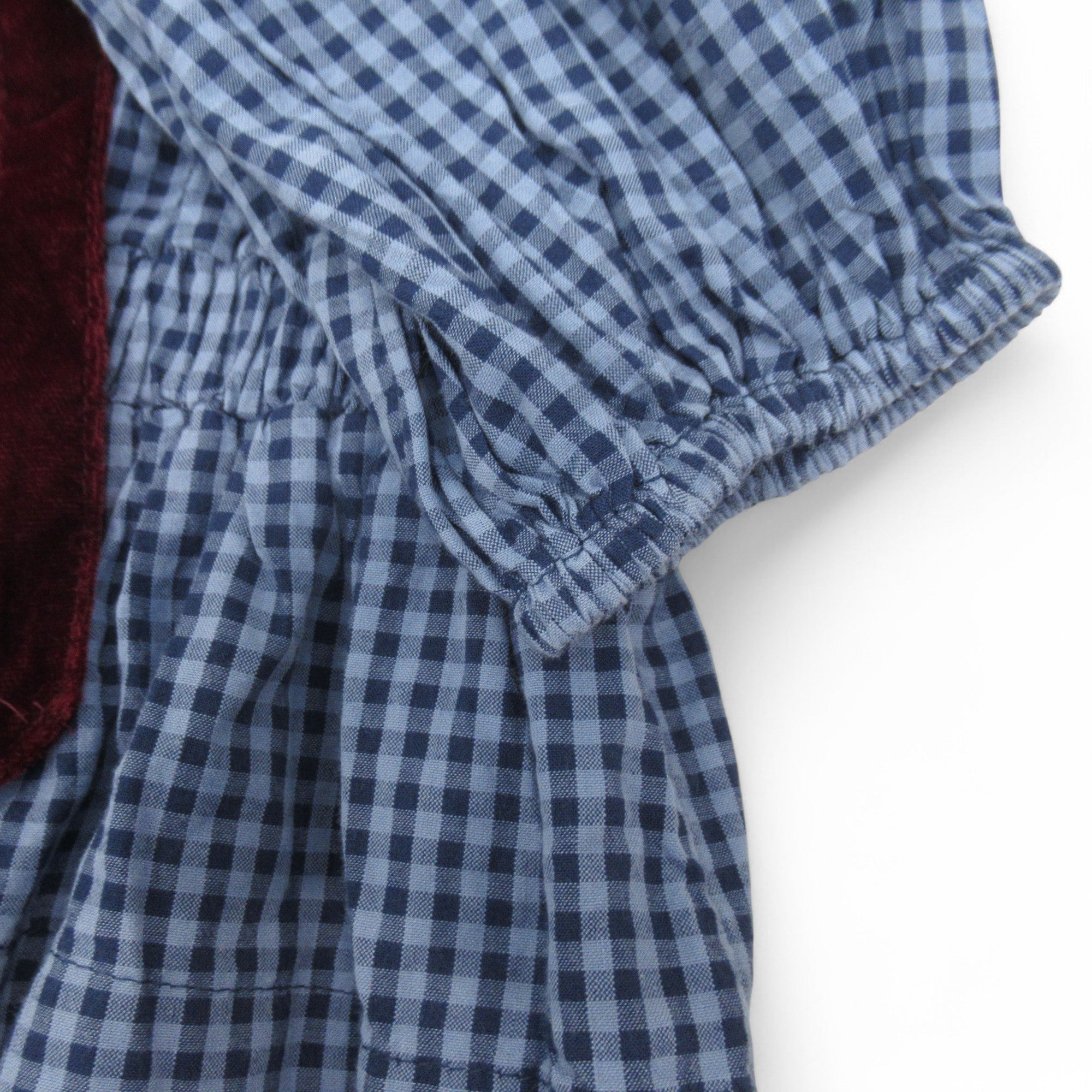 cuff image for Damson Madder Top UK 8 Blue Gingham Womenswear | Preloved 