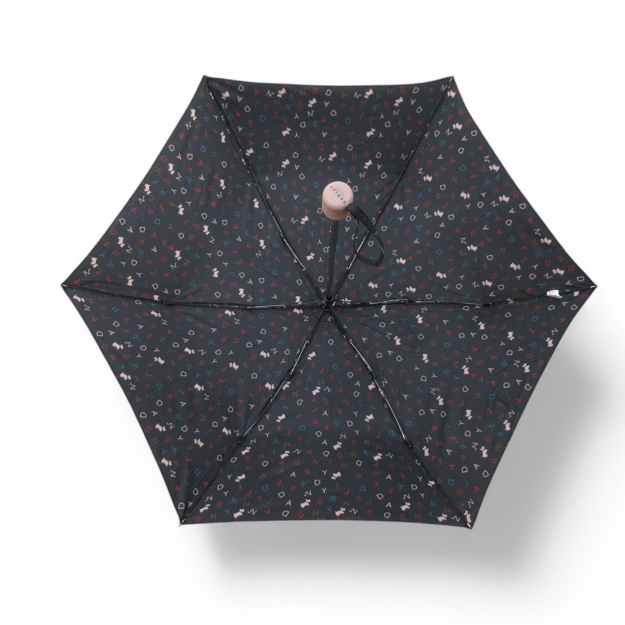 open position image for Radley Alphabet Umbrella Navy Womenswear | Preloved