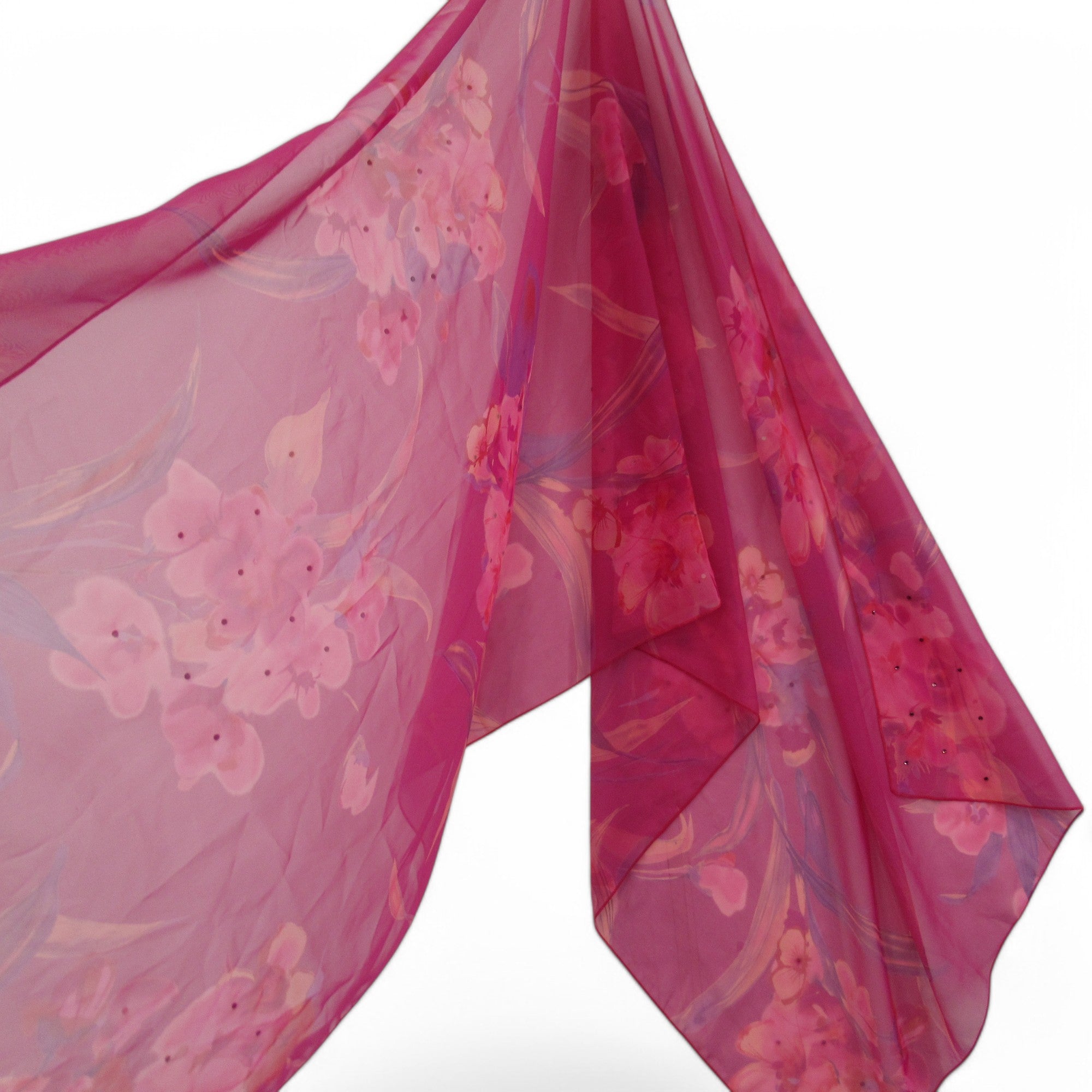 pattern image for Chiffon Scarf Shawl Pink Floral Womenswear | Preloved 