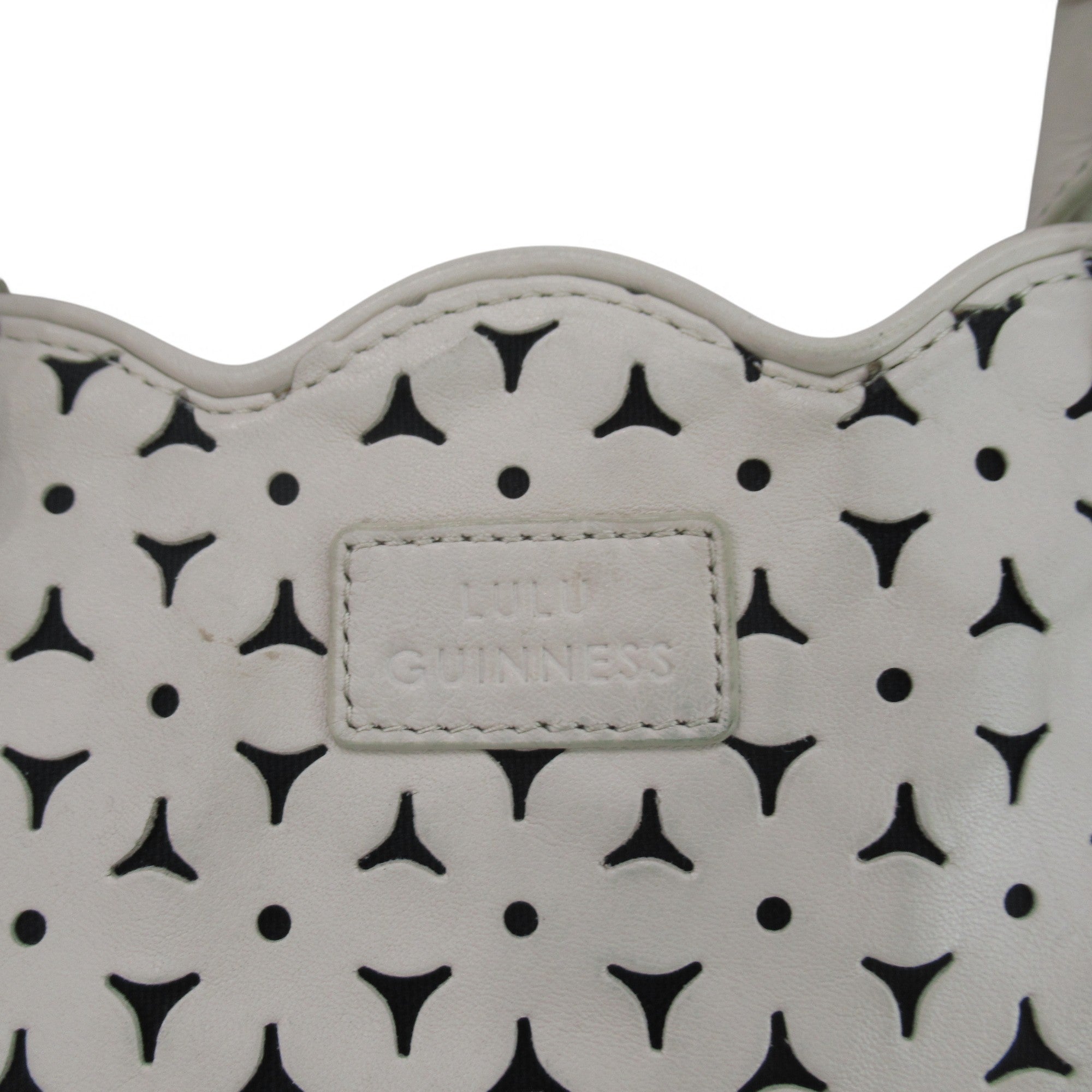 logo image for Lulu Guinness Shoulder Bag Cream Leather Womenswear | Preloved