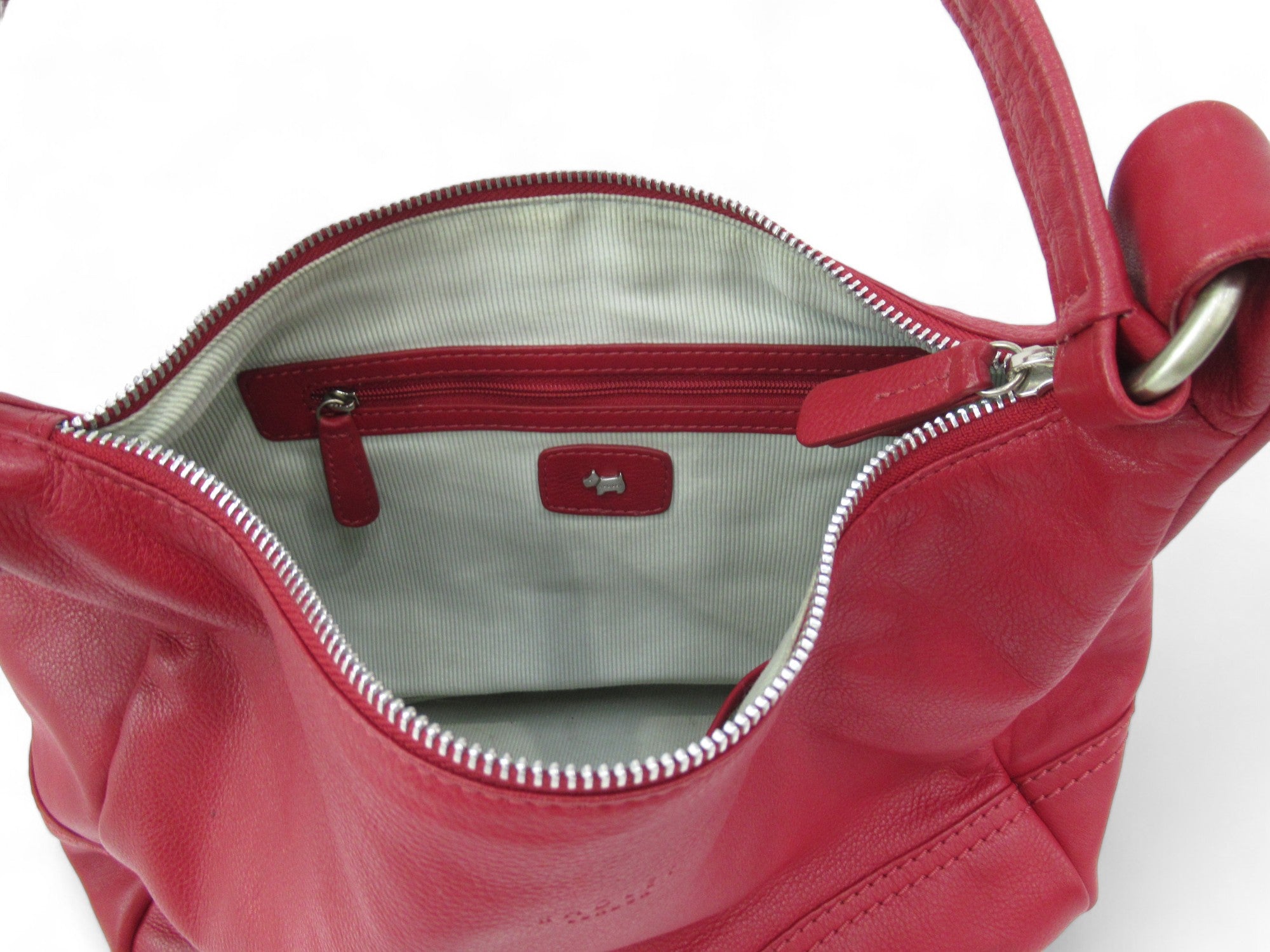 Inside image for Radley London Red Shoulder Handbag Leather Womenswear | Preloved 