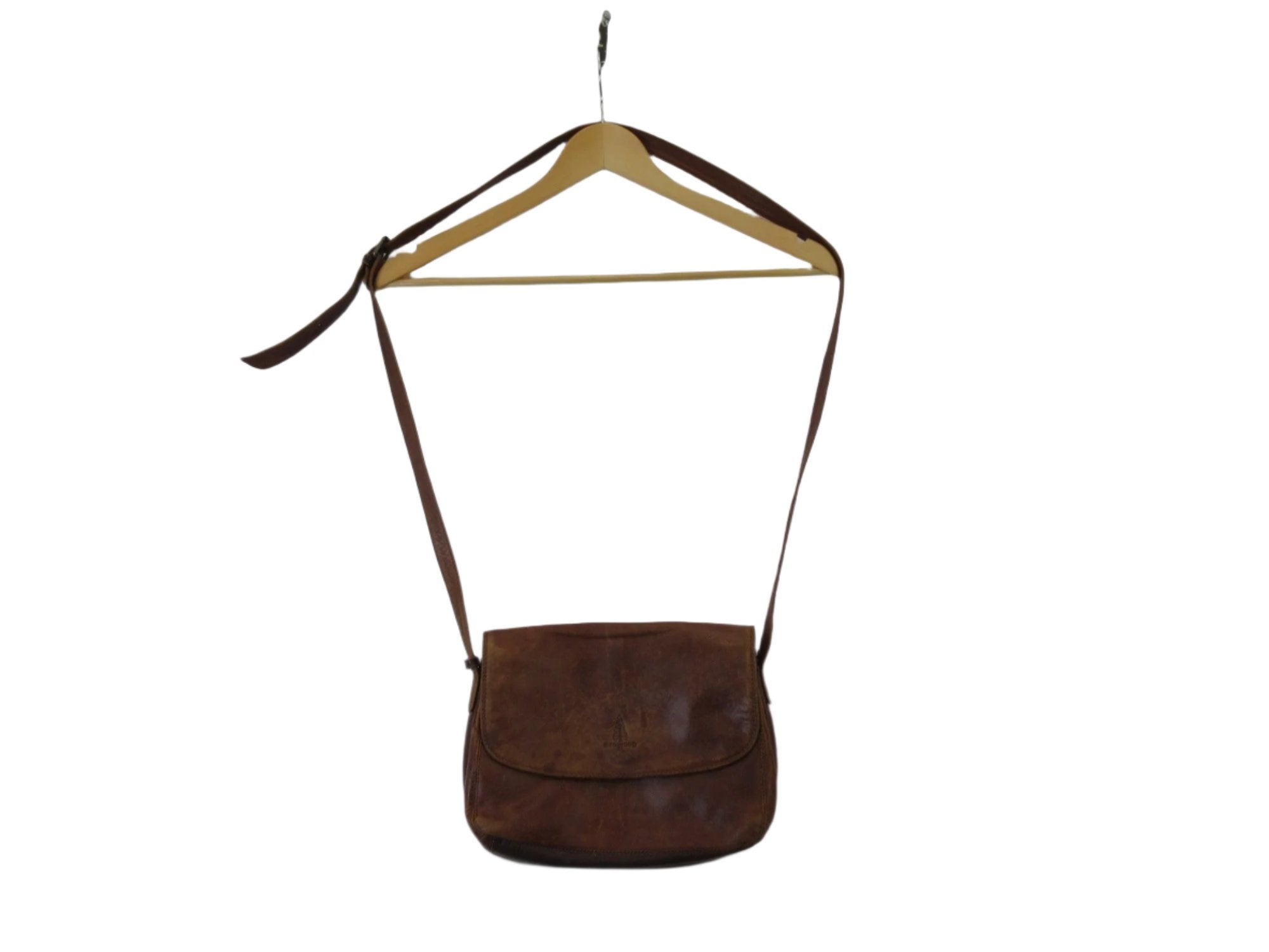 Front image for Redwood Tula Vintage Leather Brown Crossbody Bag Womenswear | Preloved