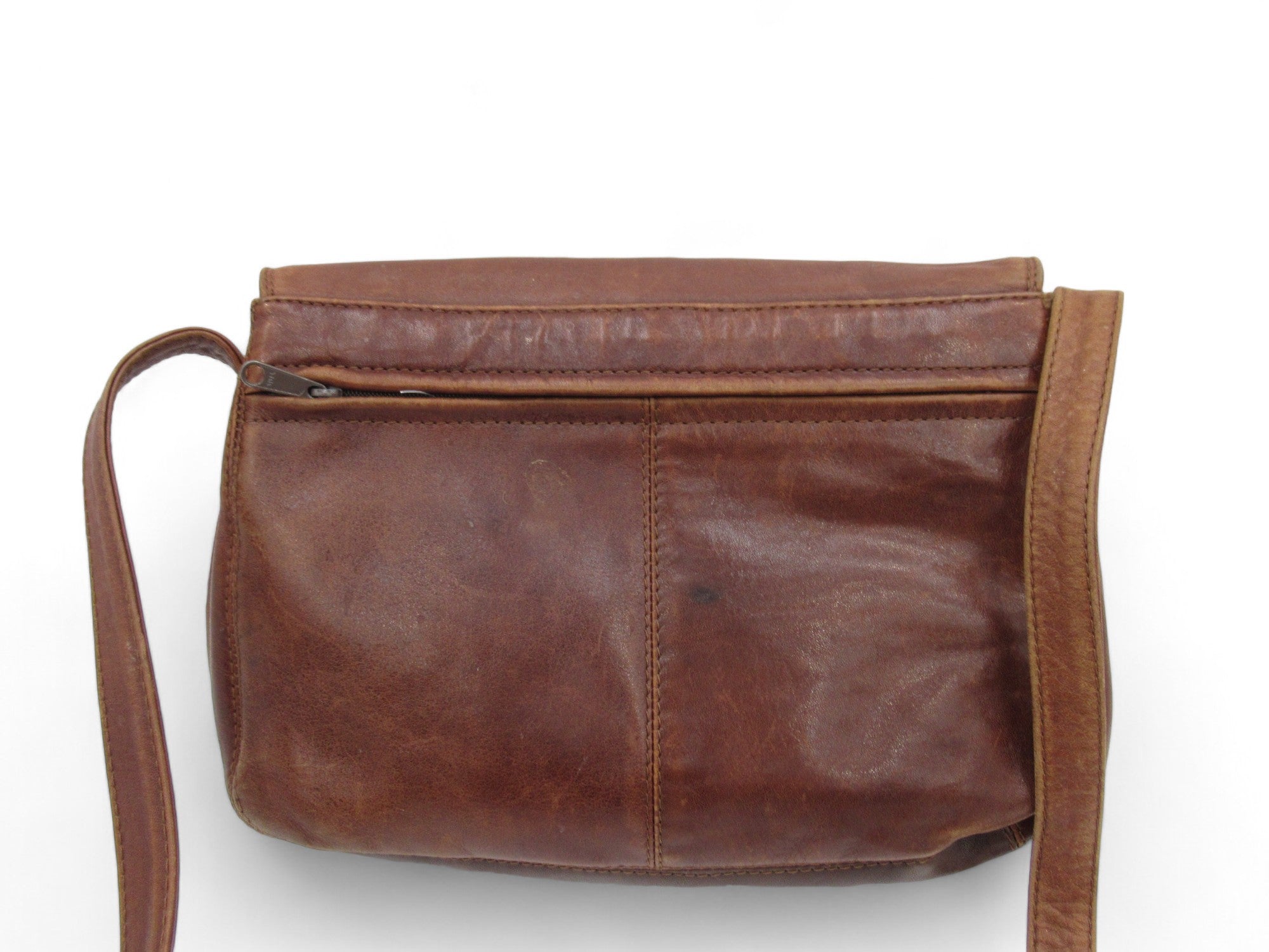 Back image for Redwood Tula Vintage Leather Brown Crossbody Bag Womenswear | Preloved