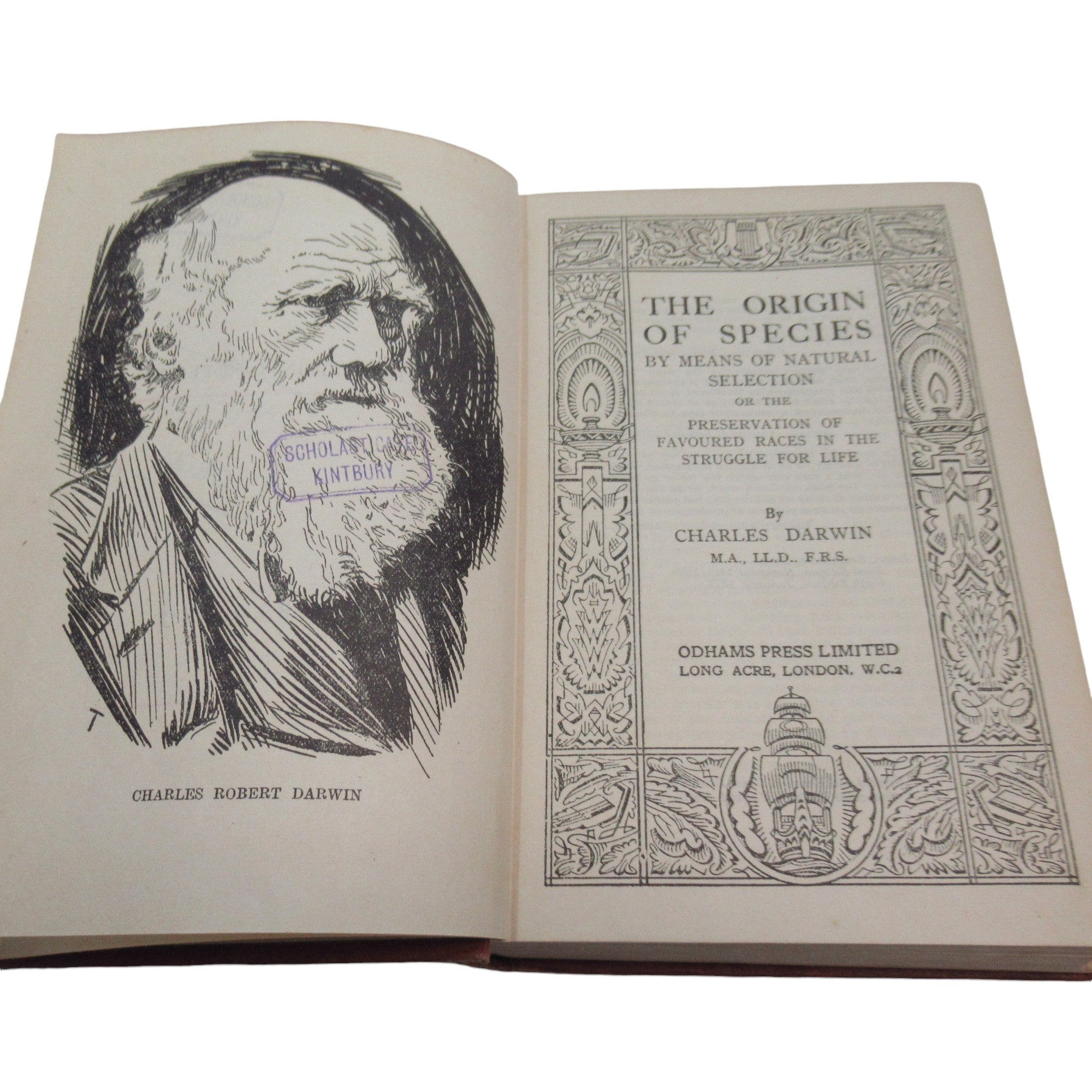 Cover image of Origin of Species Charles Darwin Hardback 1872 Sixth Edition 