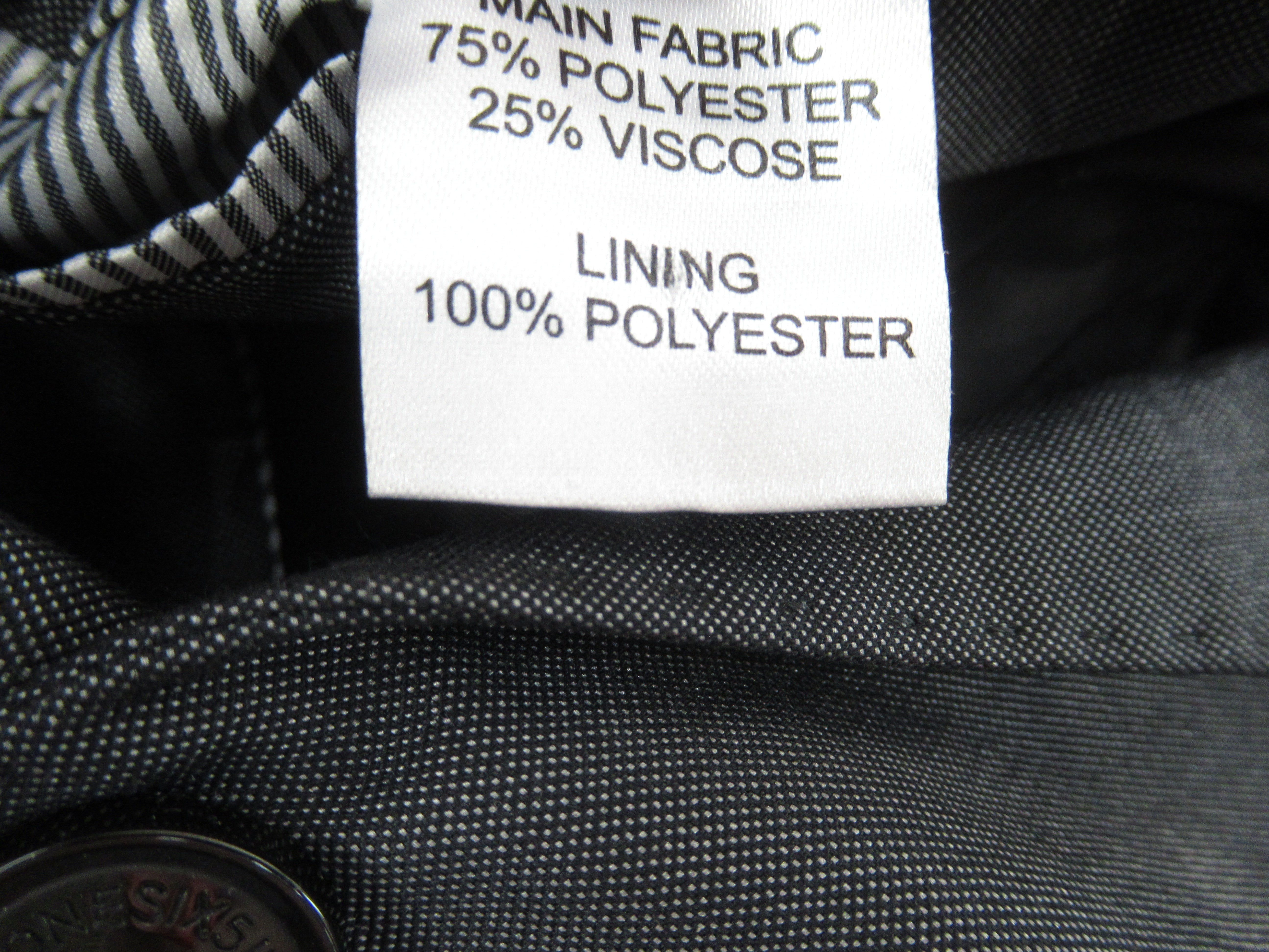 Care label image for OneSixFive 3 Piece Suit Grey 42S 36S Slim Fit Menswear | Preloved