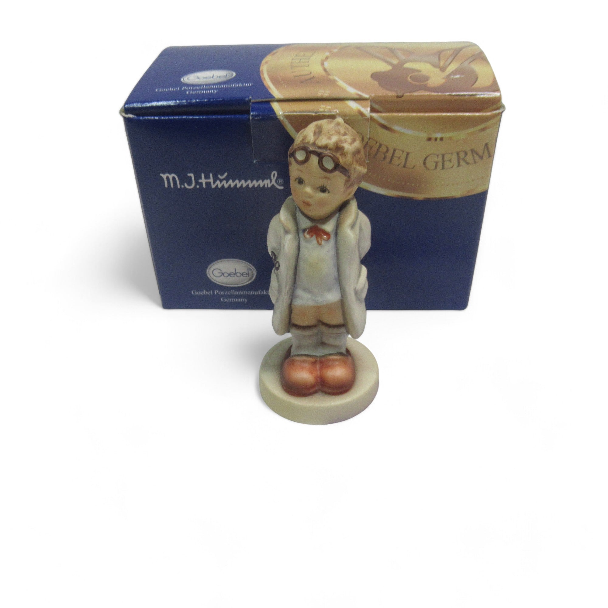 Front with box image of Hummel Goebel Doctor Figure 3.5" Tall Porcelain Boxed