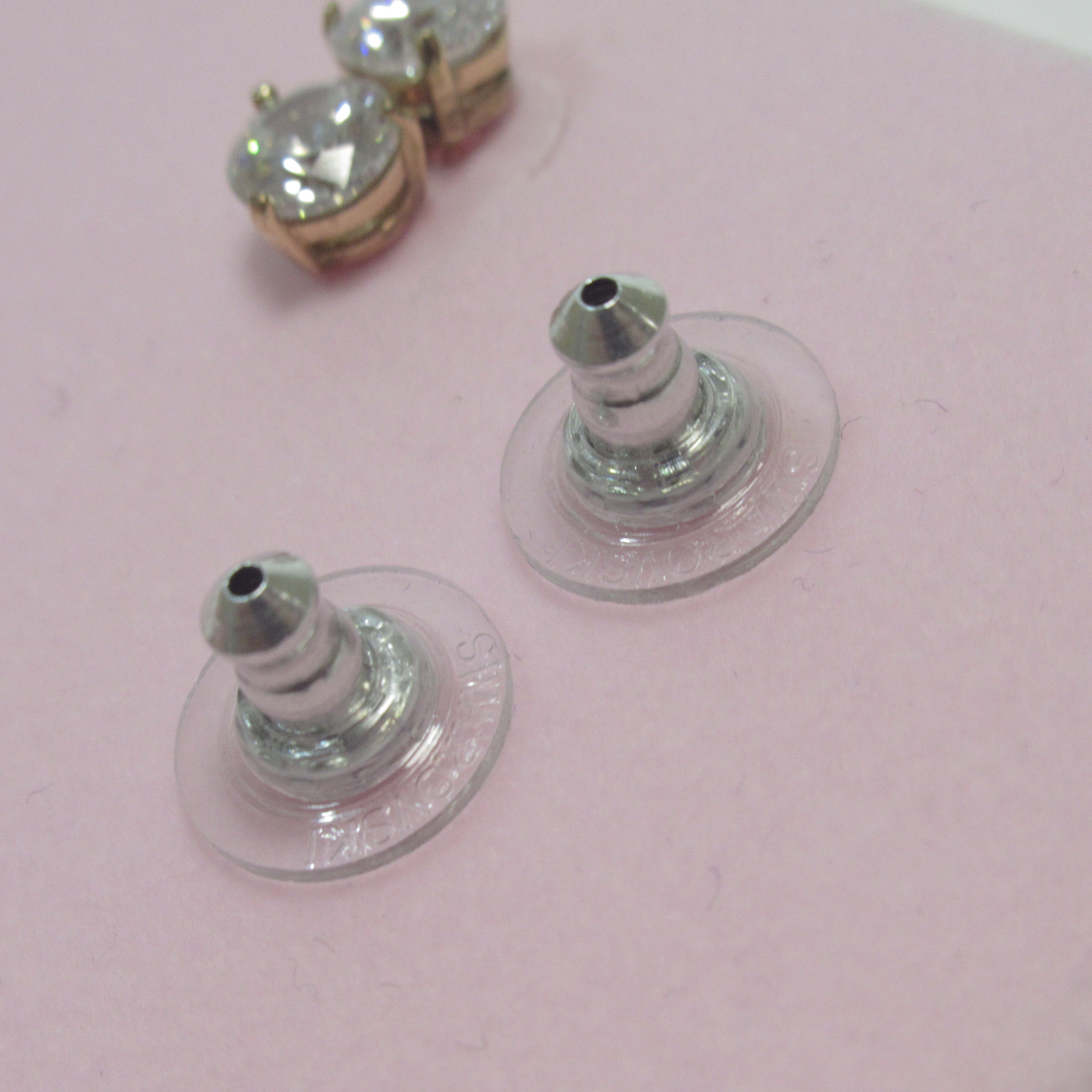 Close up underside image of Swarovski Stud Earrings w/ Presentation Box Jewellery