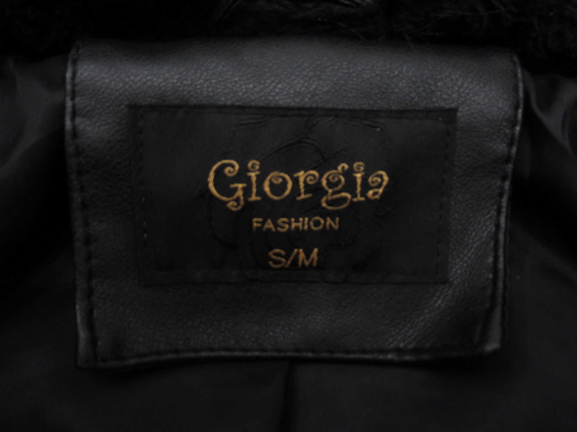 Brand label image for Georgia UK 12 Black Faux Fur Cropped Jacket Womenswear | Preloved