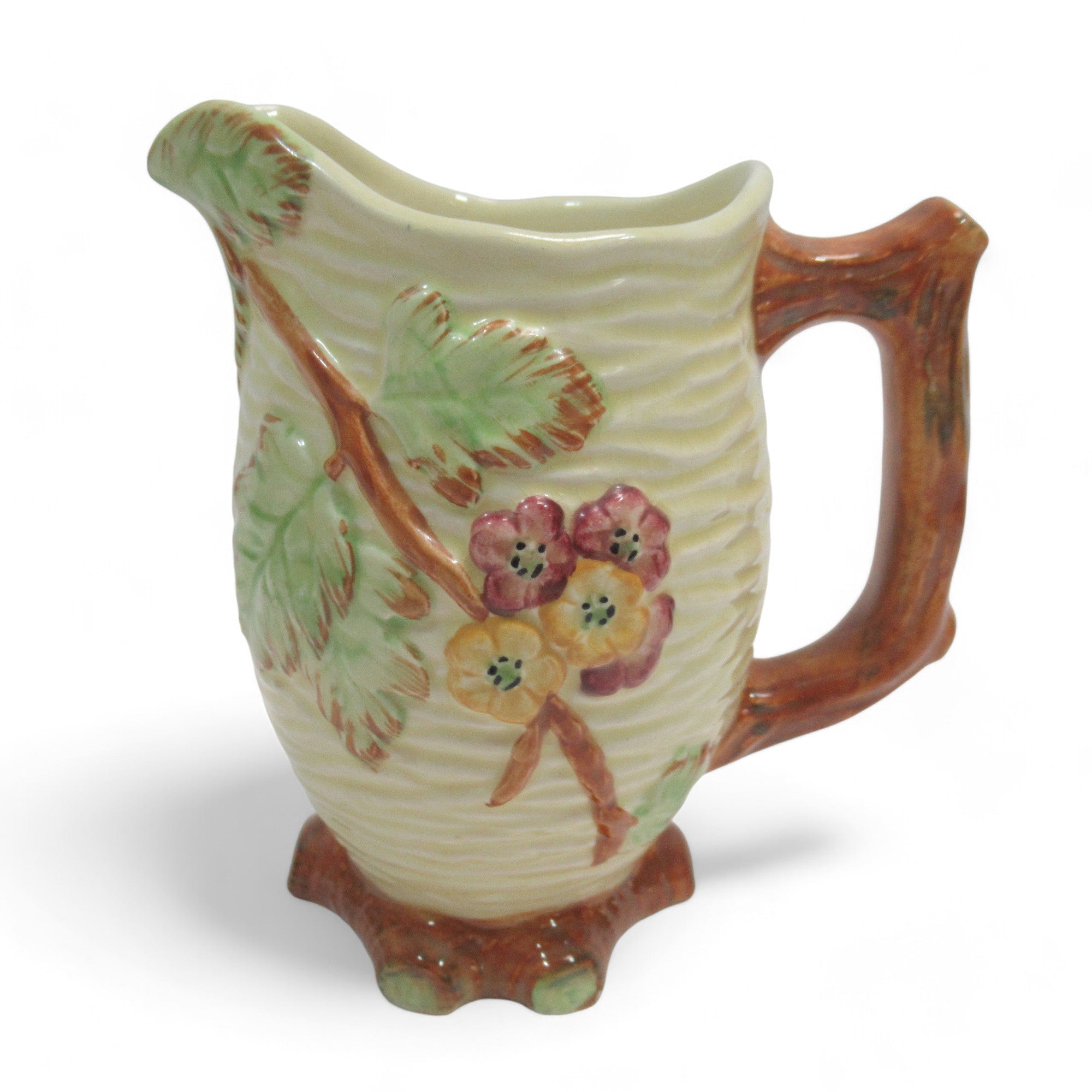 Front image of Staffordshire Shorter & Sons Strauss Jug Pitcher Painted