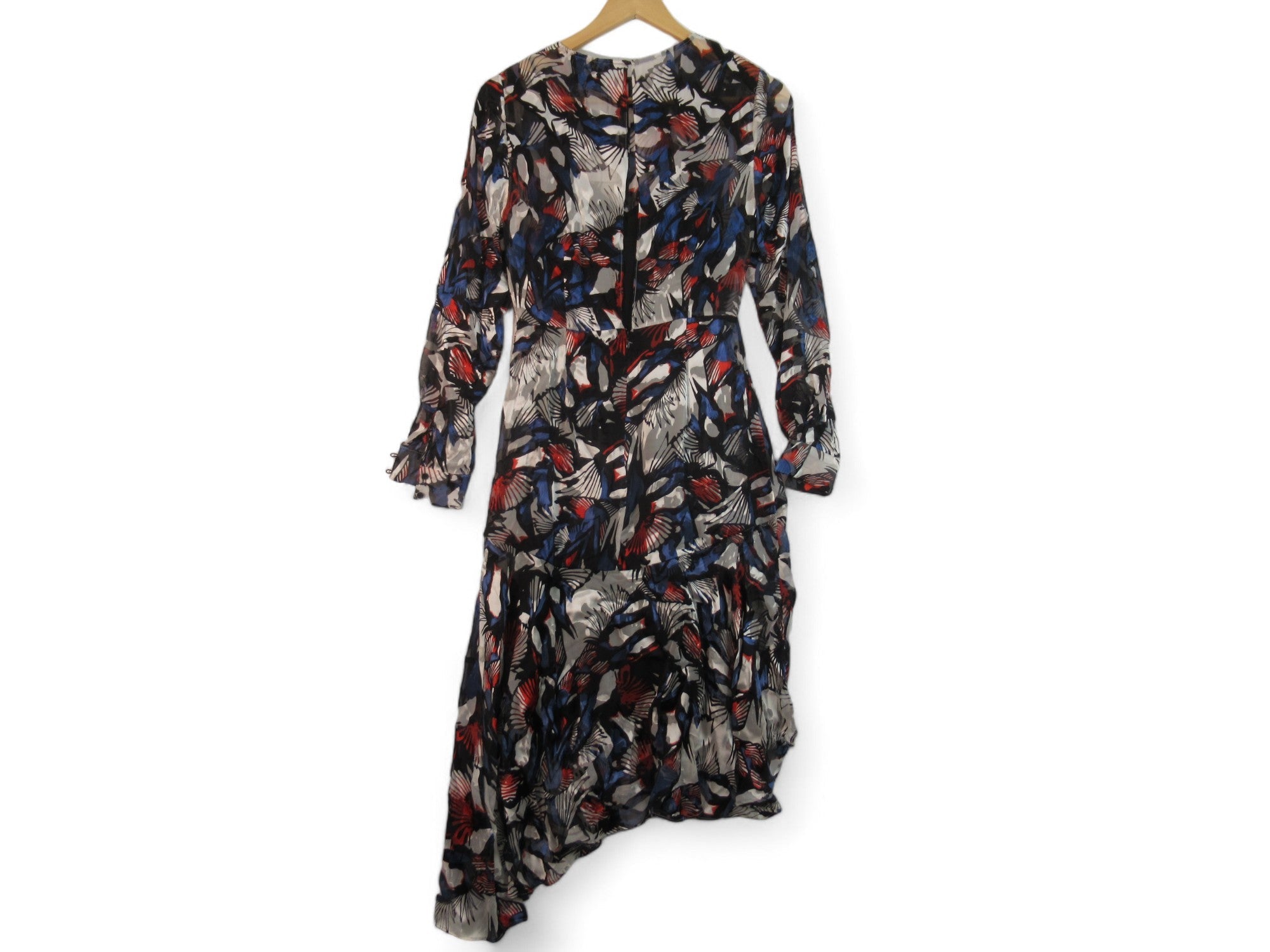REISS::ドレス:UK12[RESALE] Reiss UK 8 Multicoloured Print Asymmetric Dress Womenswear
