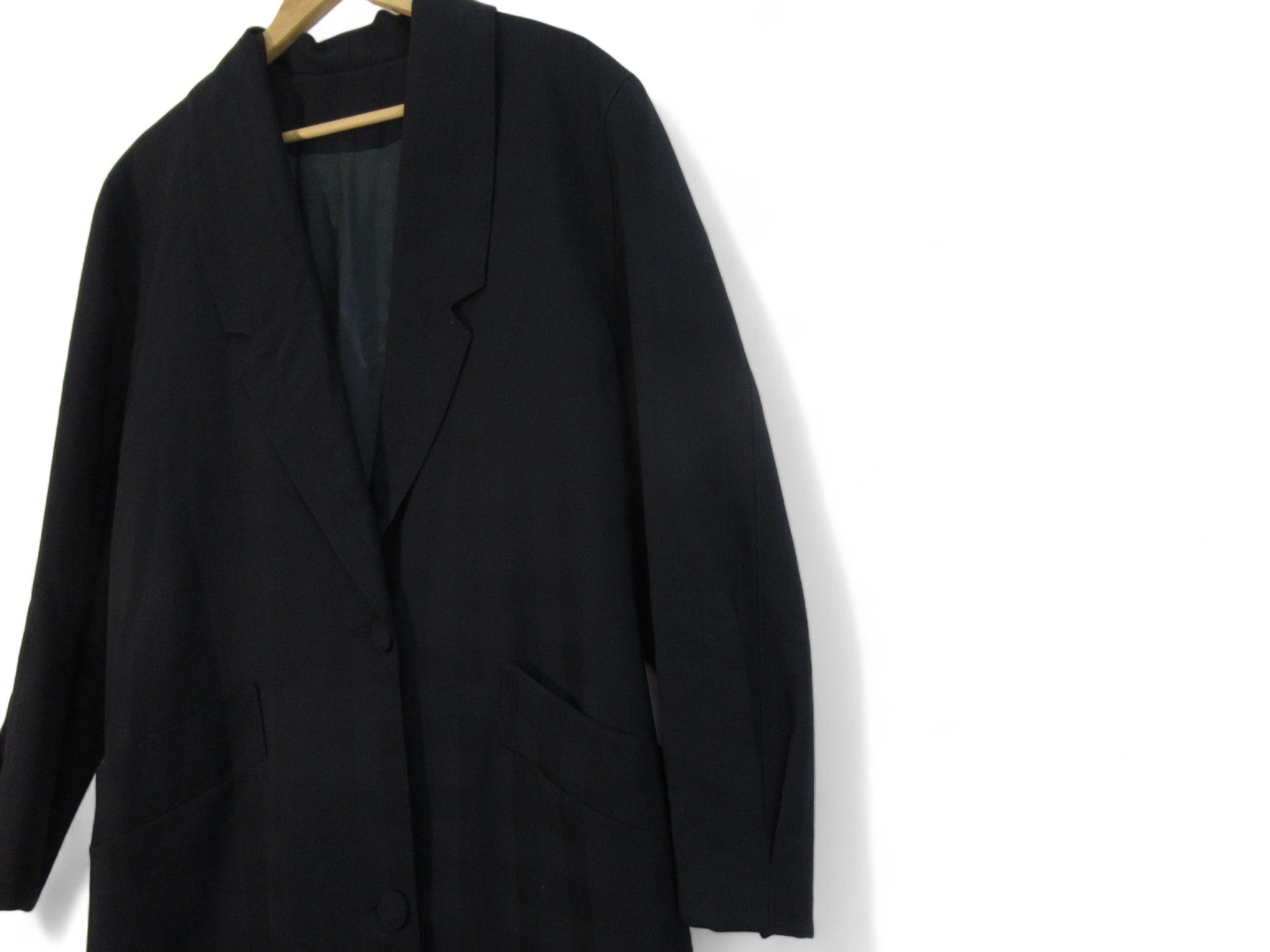 Side image for Micheal Ambers UK 16 Navy Wool Overcoat Womenswear | Preloved