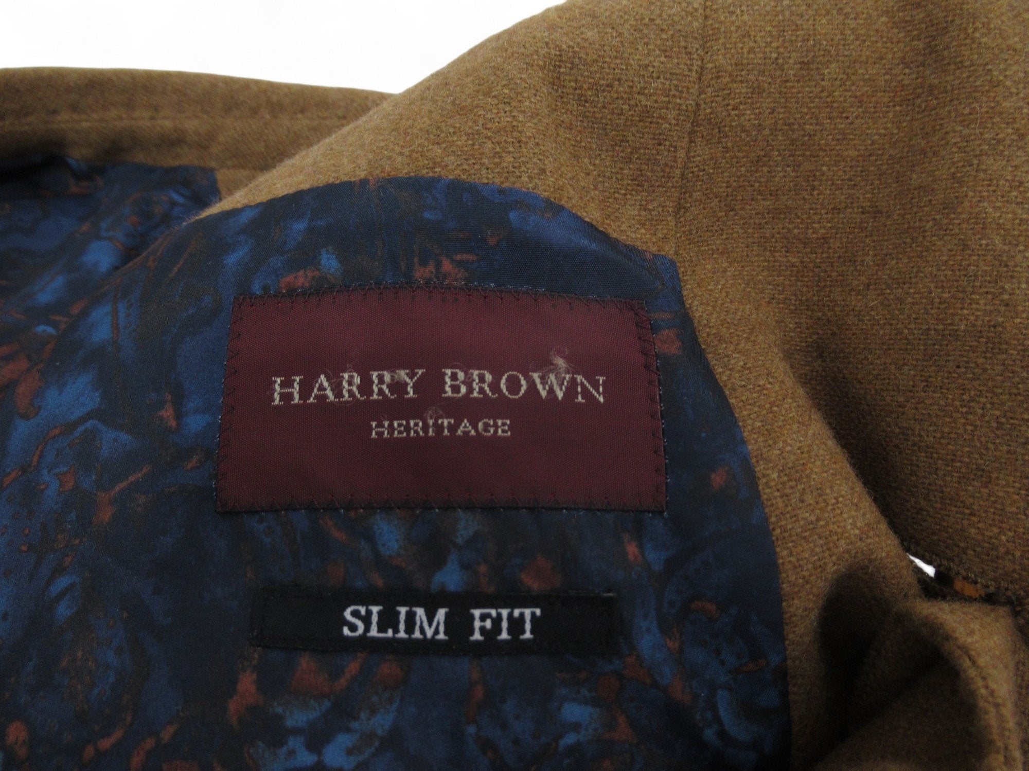 Brand label image for Harry Brown Heritage 44L Camel 3 Piece Suit Menswear | Preloved