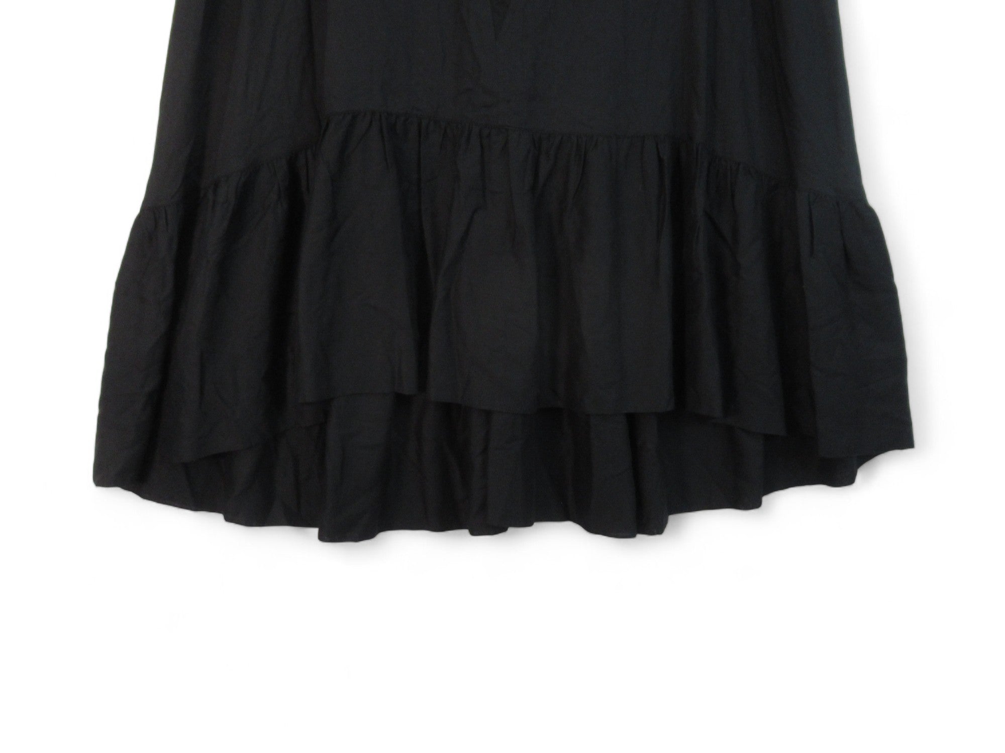 Hem image for French Connection Small Black Frill Dress Womenswear | Preloved 