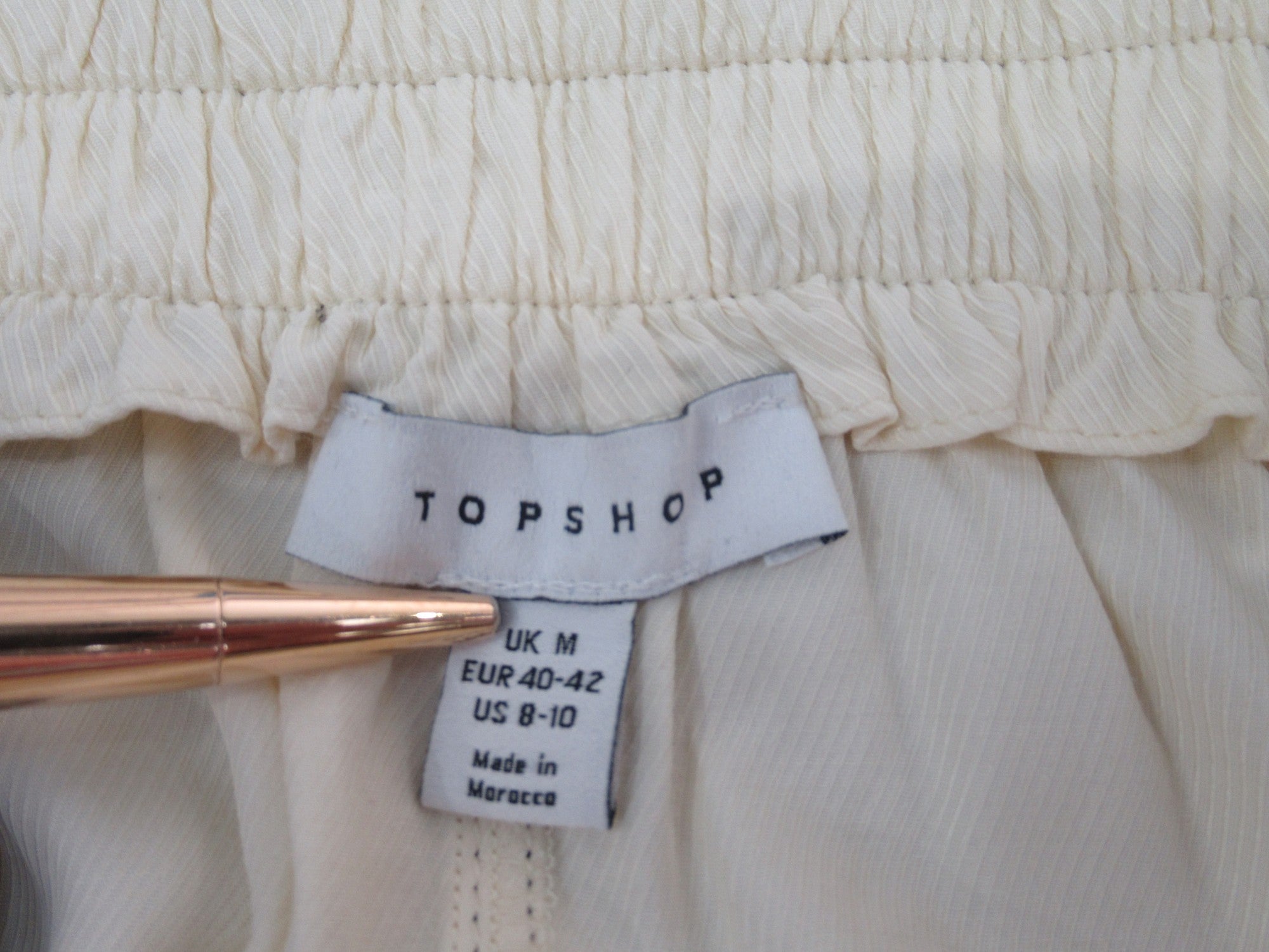 Brand label image for Topshop UK 12-14 Cream Maxi Dress Womenswear | Preloved 