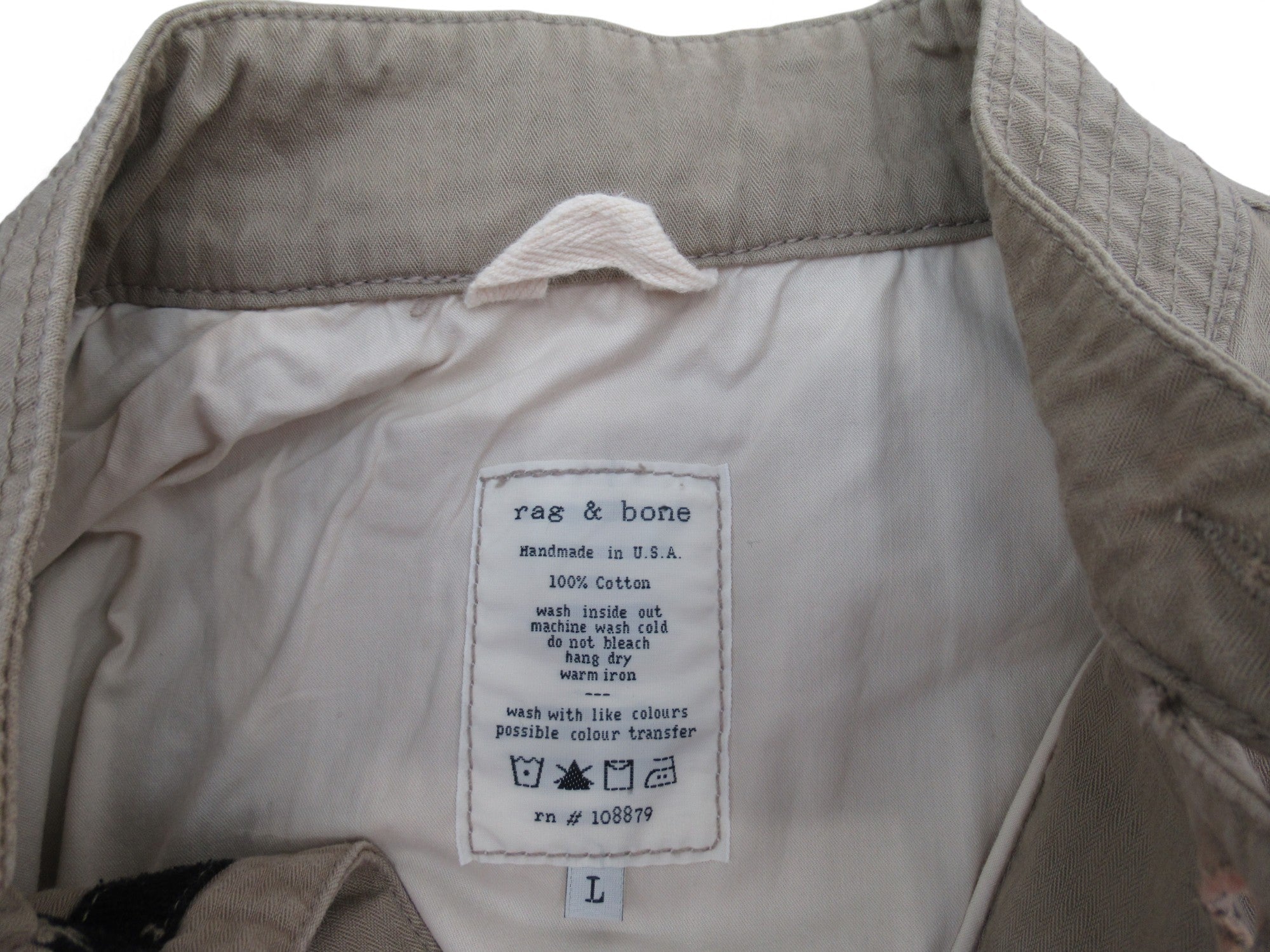 Label image for Rag & Bone Large Beige Chore Jacket Menswear | Preloved