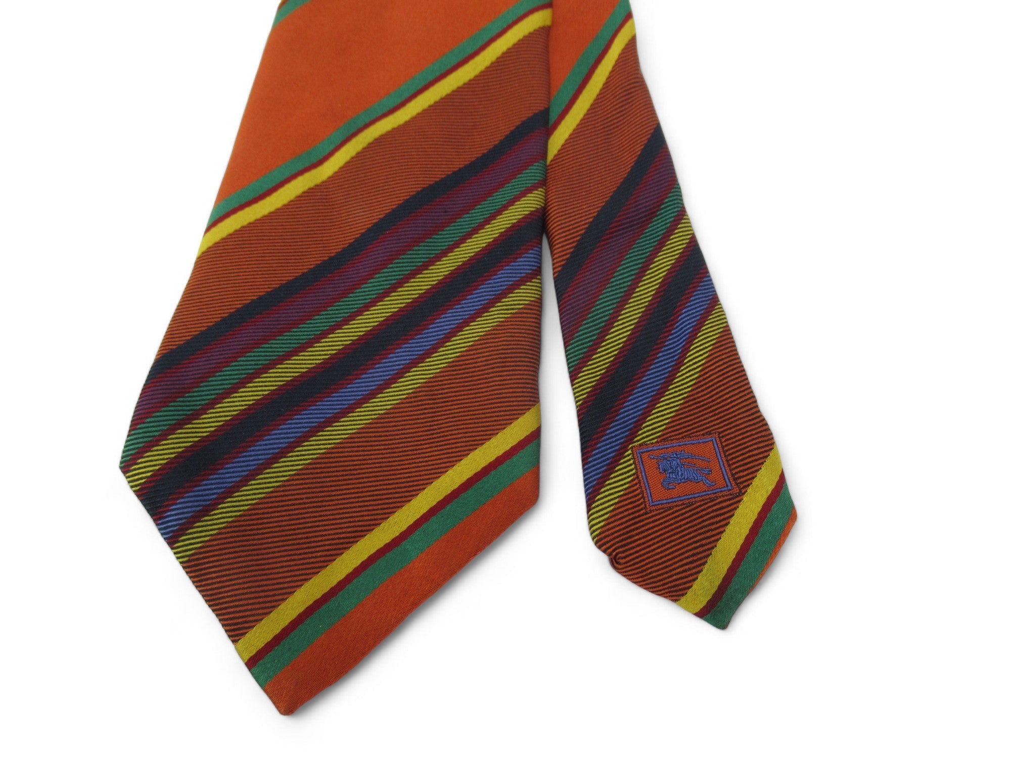 Bottom image for Burberry London Silk Tie Vintage Multicoloured Menswear | Preloved