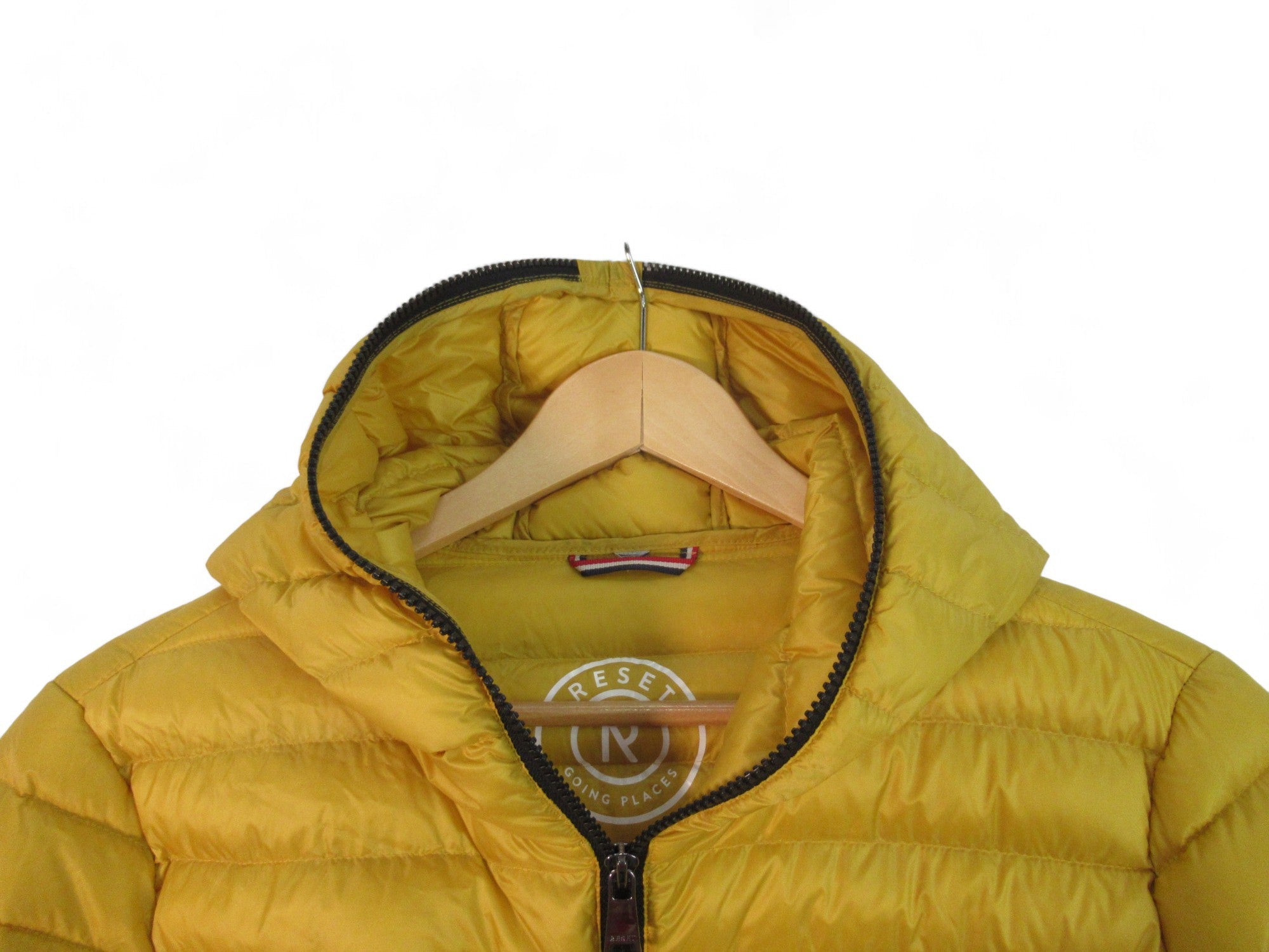 Hood image for Reset Going Places UK 16 Yellow Padded Coat Womenswear | Preloved