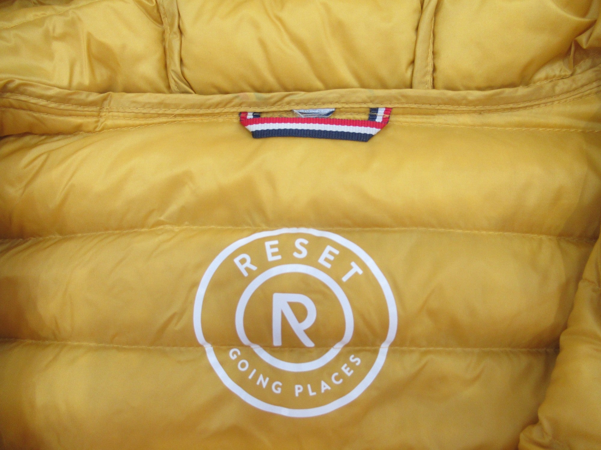 Label image for Reset Going Places UK 16 Yellow Padded Coat Womenswear | Preloved