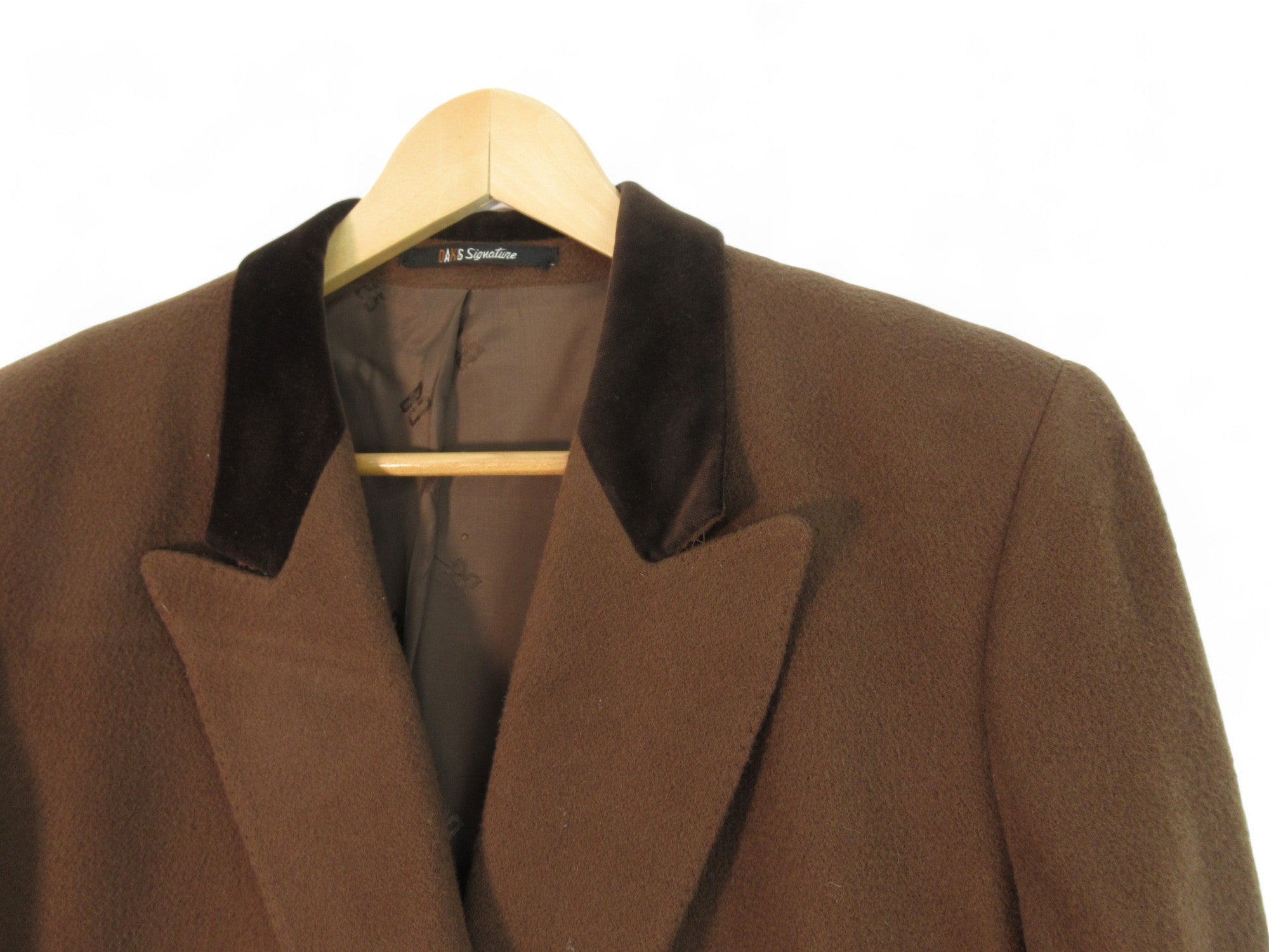 Shoulder image for Daks Signature UK 10 Brown Blazer Wool Cashmere Womenswear | Preloved 